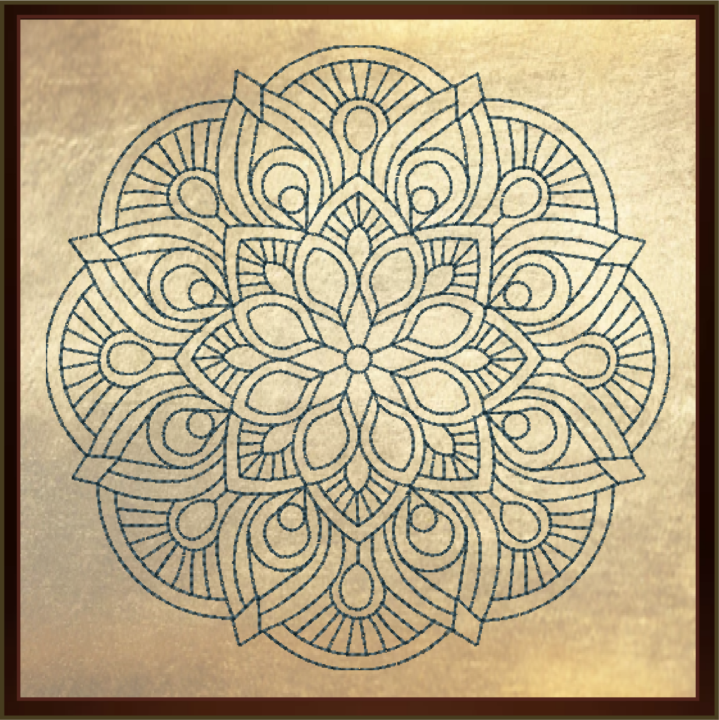 Mandala Machine Embroidery Design – Intricate Lace Floral Pattern, Spiritual Line Art Embroidery, 8 Sizes (0557)