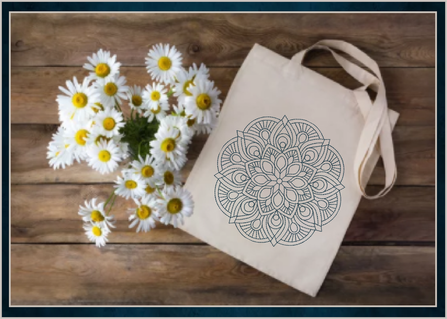 Mandala Machine Embroidery Design – Intricate Lace Floral Pattern, Spiritual Line Art Embroidery, 8 Sizes (0557)