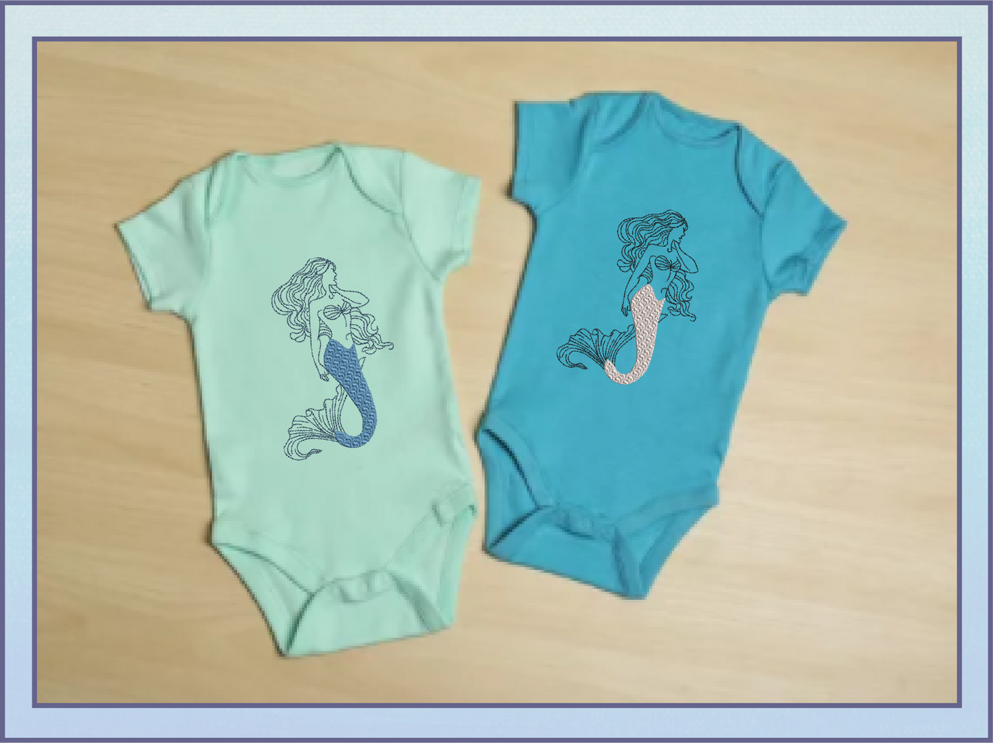 Mermaid Machine Embroidery Design, Sea Life Marine Machine Embroidery Design, Coastal Beach Fantasy, 6 Sizes (0267)