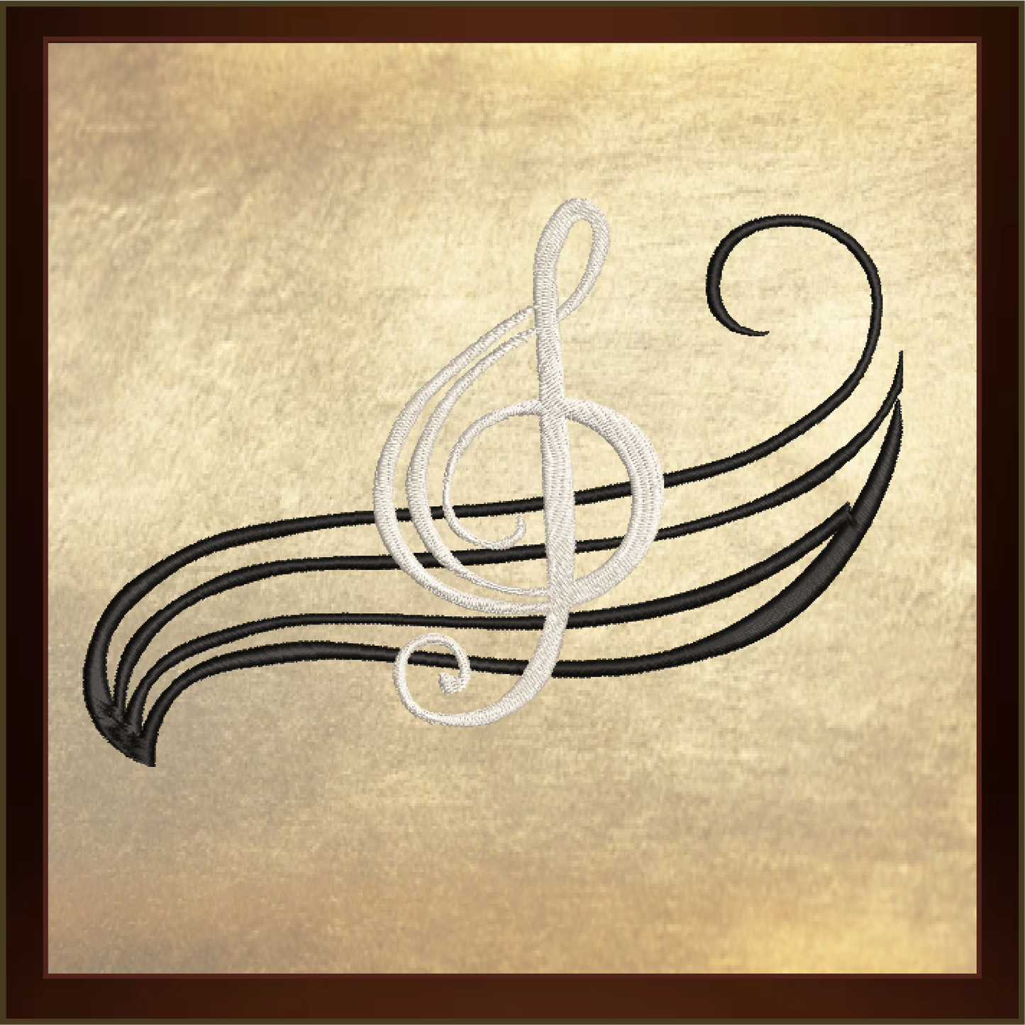 Musical Chord Machine Embroidery Design – Music Note Embroidery – Treble Clef Embroidery – Song Embroidery – 8 Sizes (0397)