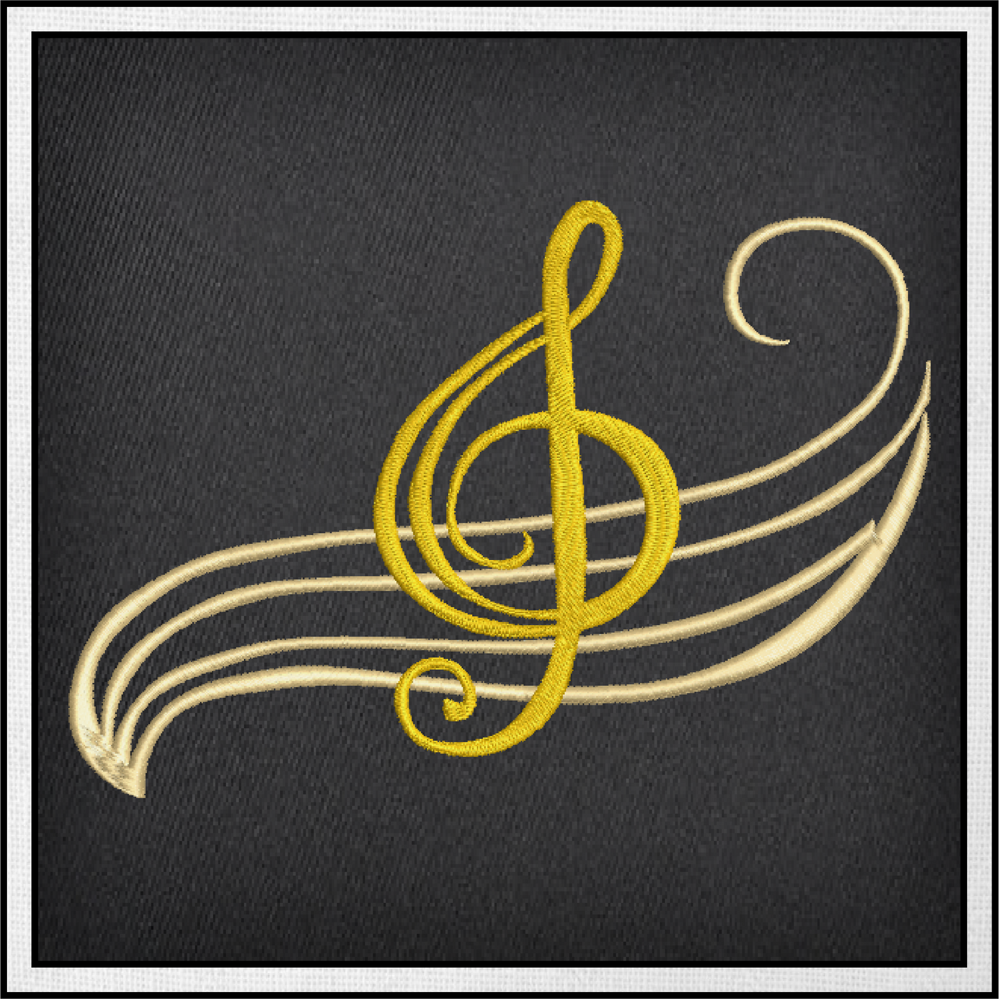 Musical Chord Machine Embroidery Design – Music Note Embroidery – Treble Clef Embroidery – Song Embroidery – 8 Sizes (0397)