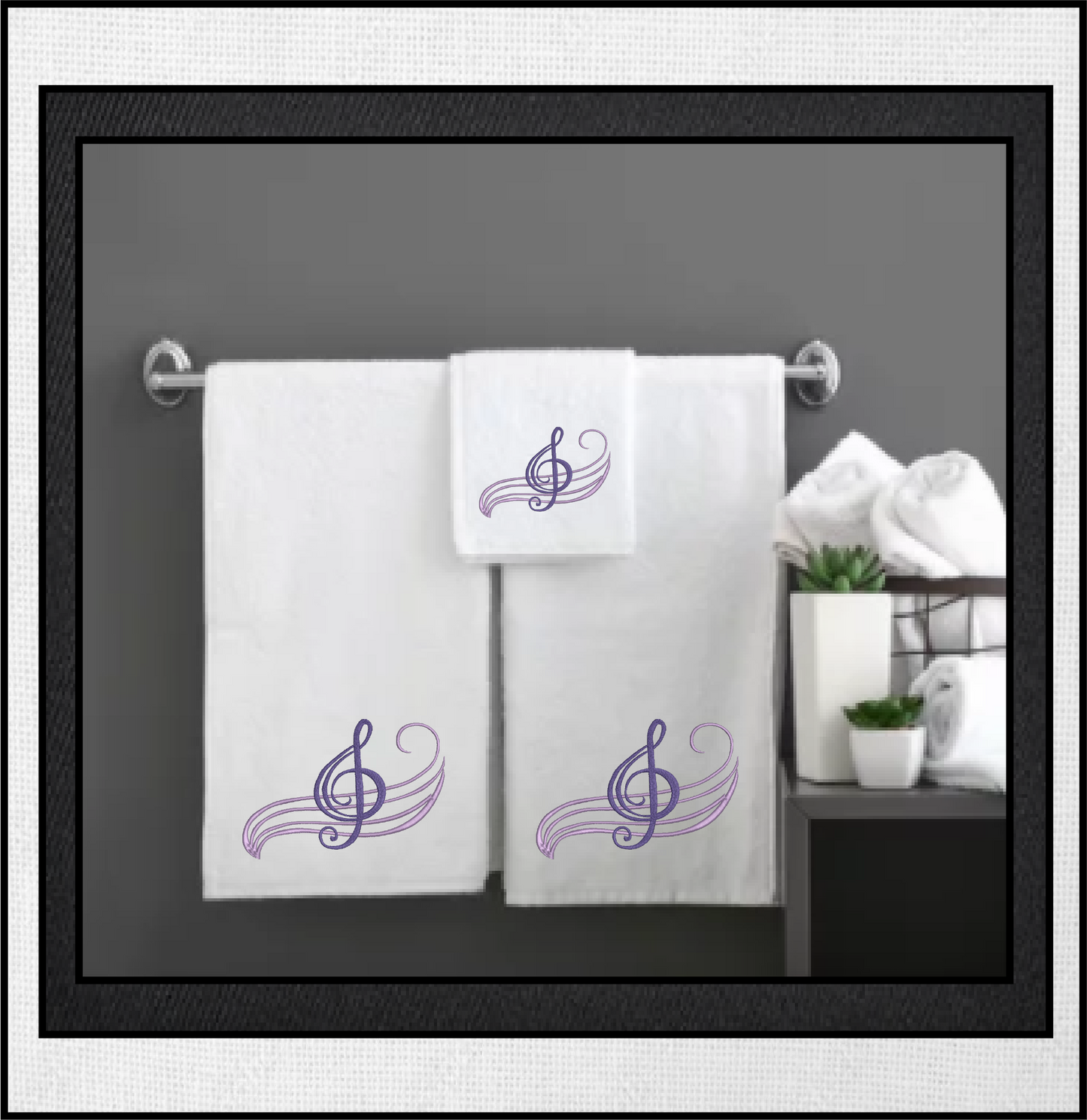 Musical Chord Machine Embroidery Design – Music Note Embroidery – Treble Clef Embroidery – Song Embroidery – 8 Sizes (0397)