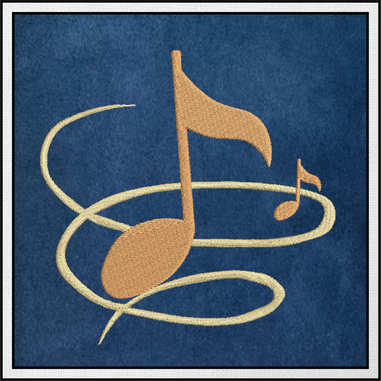 Musical Chord Machine Embroidery Design – Music Note, Treble Clef & Song Embroidery – 8 Sizes (0398)