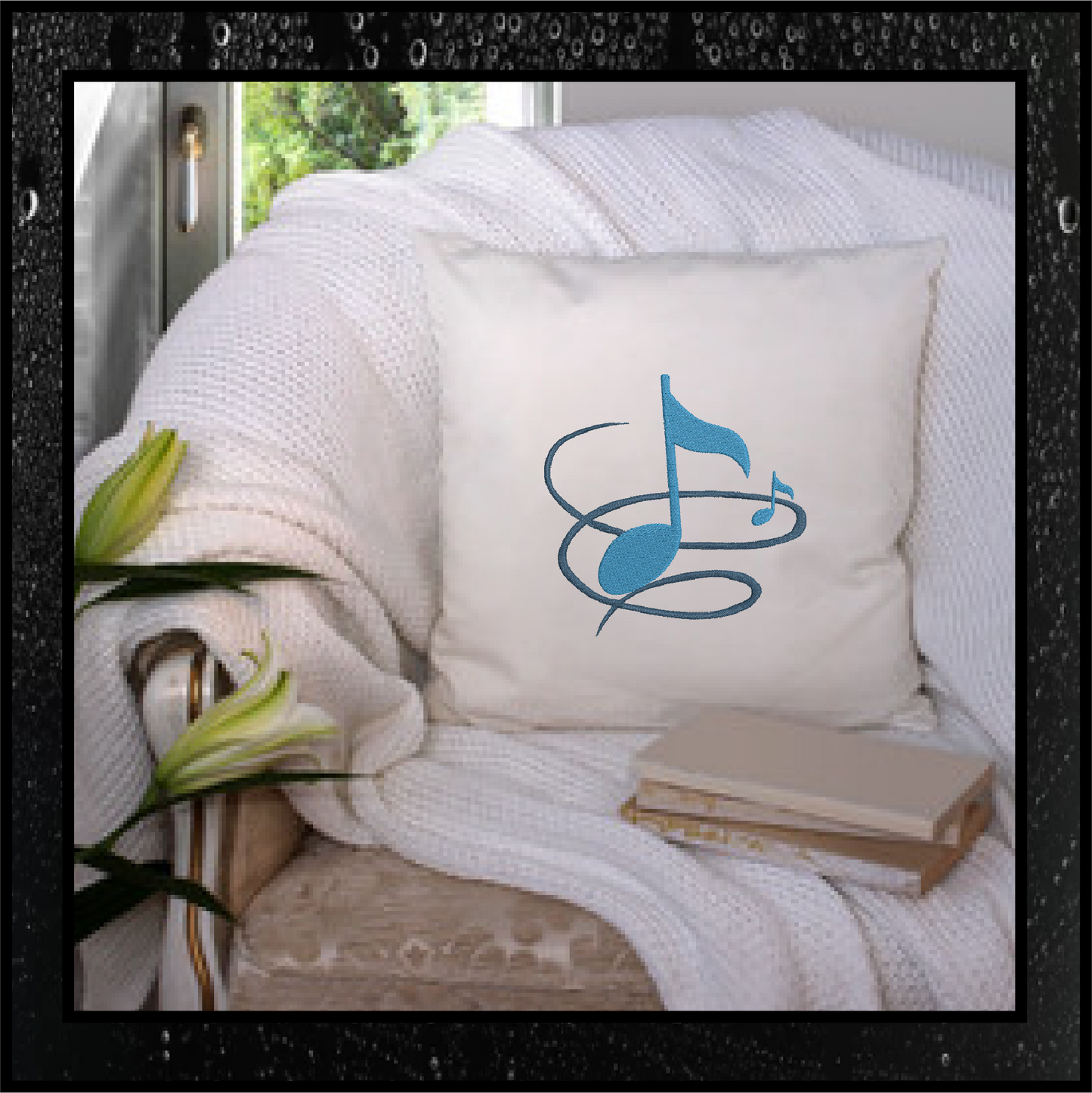 Musical Chord Machine Embroidery Design – Music Note, Treble Clef & Song Embroidery – 8 Sizes (0398)