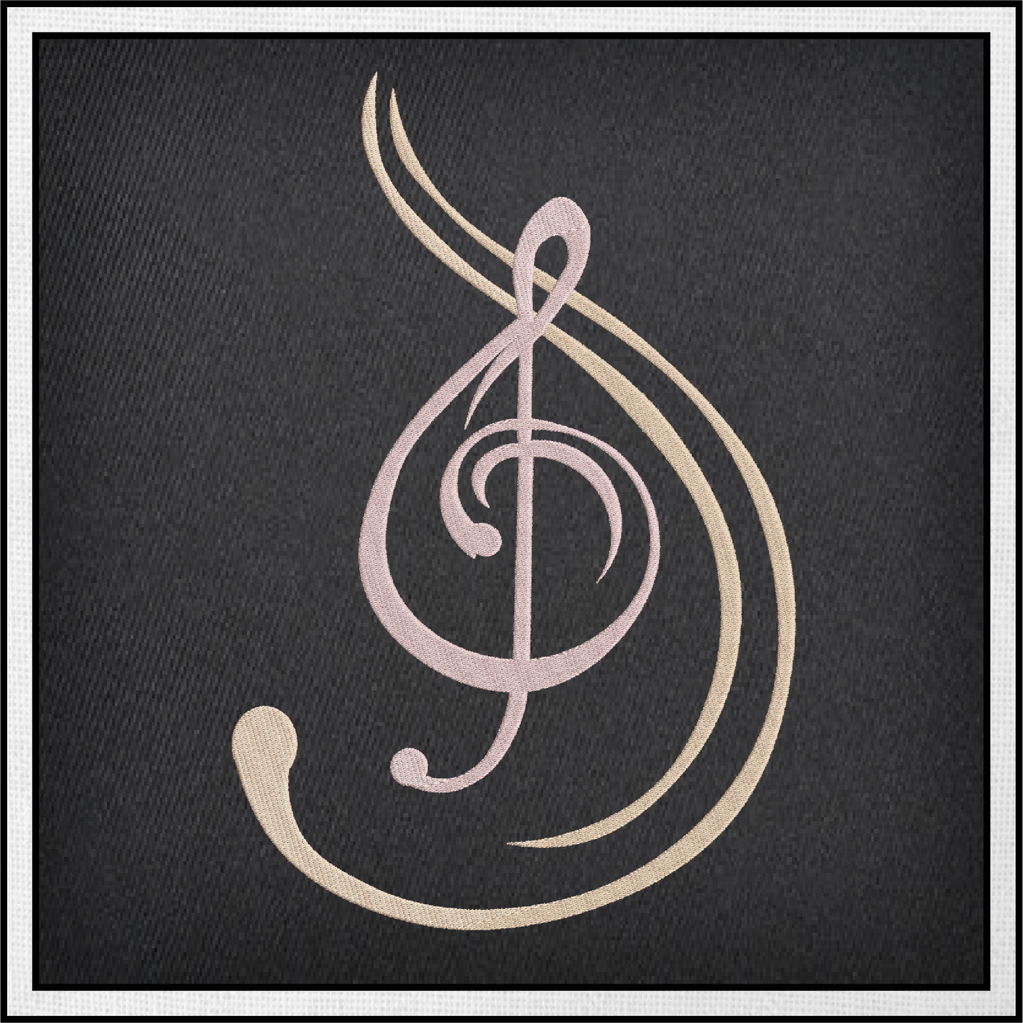 Music Note Embroidery – Musical Chord, Treble Clef, Song Embroidery Design – 6 Sizes (0400)