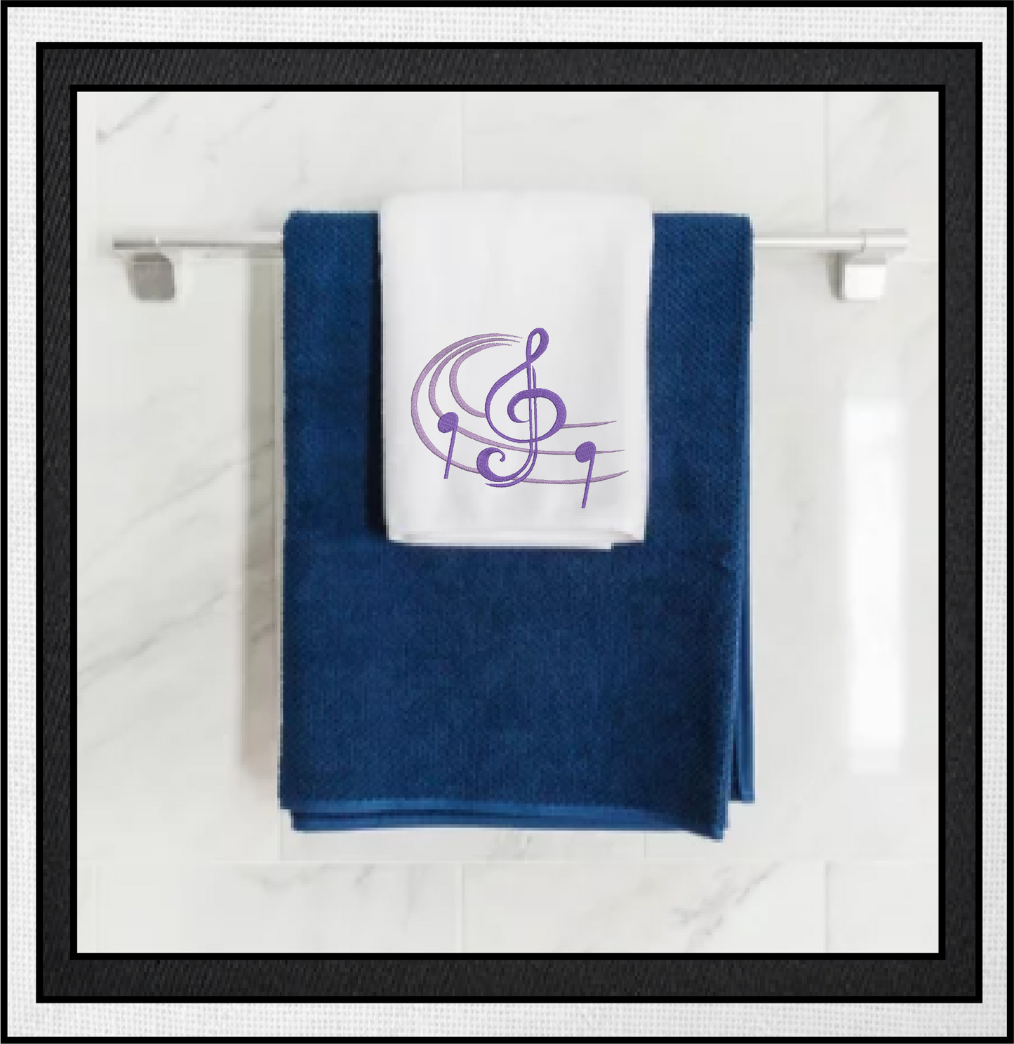 Music Notes Machine Embroidery Design – Treble Clef, Notes, and Musical Symbols – 8 Sizes (0403)