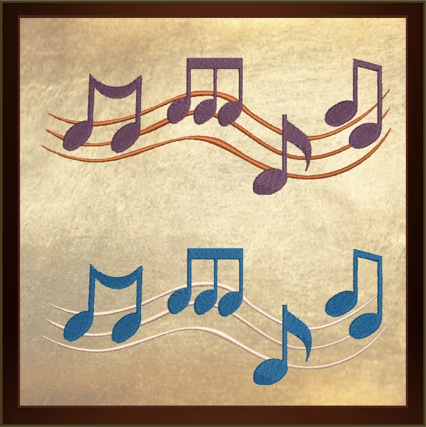 Music Notes Machine Embroidery Design – Treble Clef, Notes, and Musical Symbols – 8 Sizes (0404)