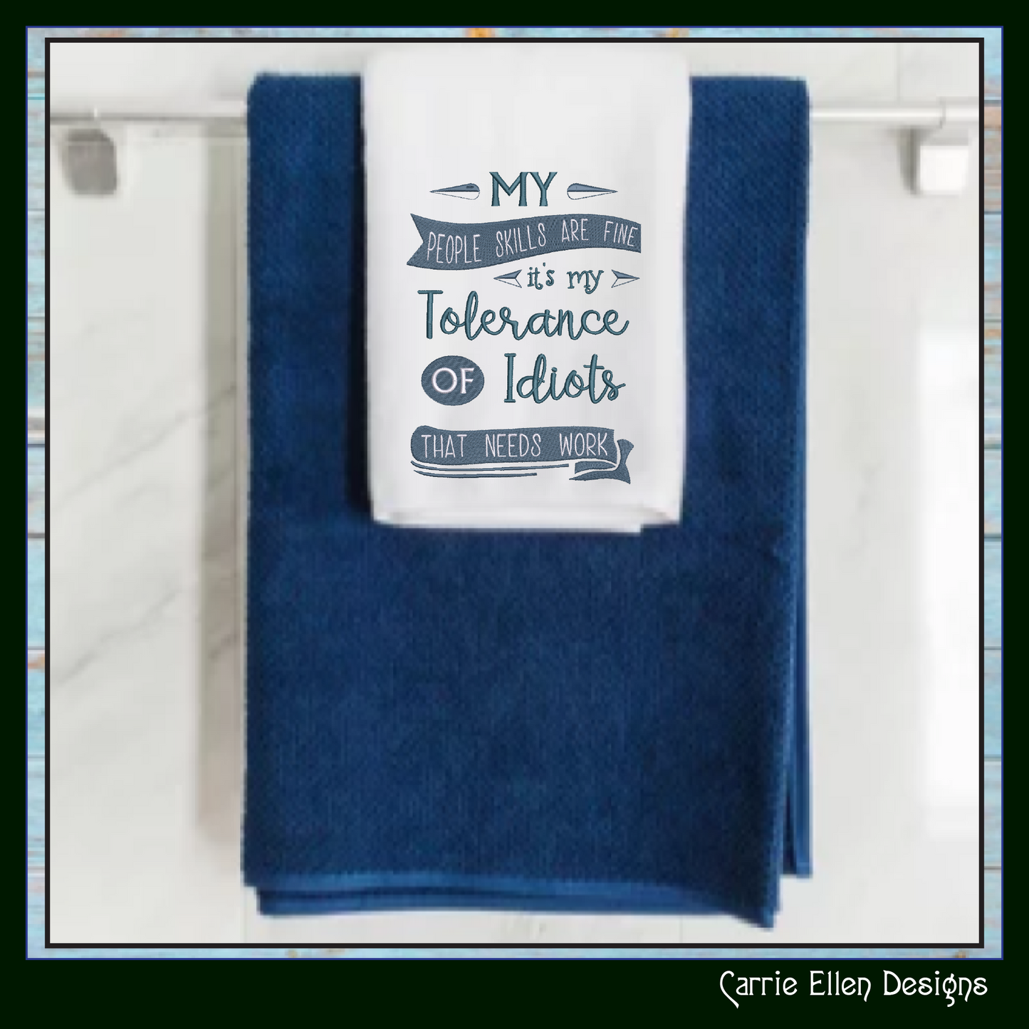 People Skills Machine Embroidery Design | Snarky Idiots Quote | Funny Adult Humor Embroidery | Sarcastic Saying | 6 Sizes (3132)