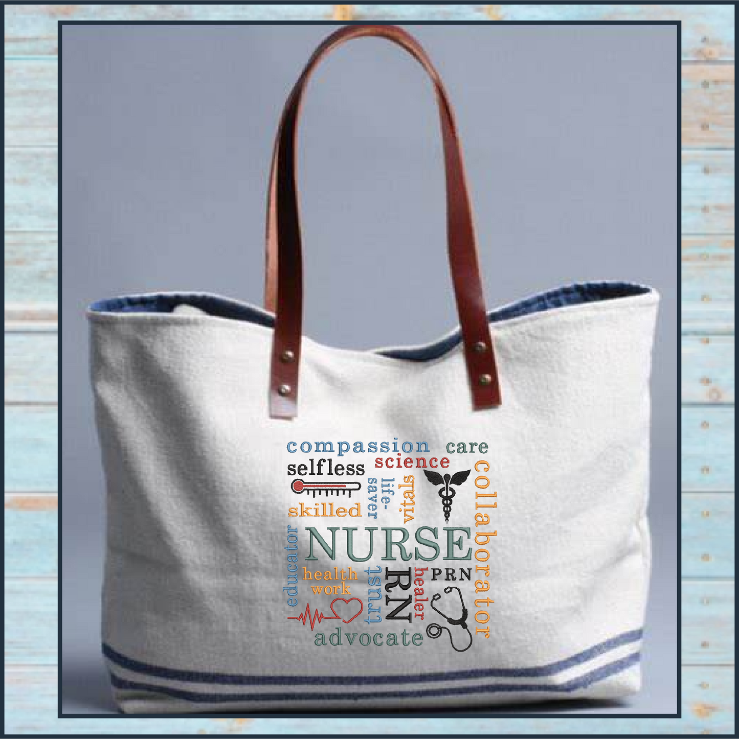 Nurse Inspirational Words Machine Embroidery Design | Medical Support Quote Embroidery | Nursing Appreciation Design | 6 Sizes (0781)