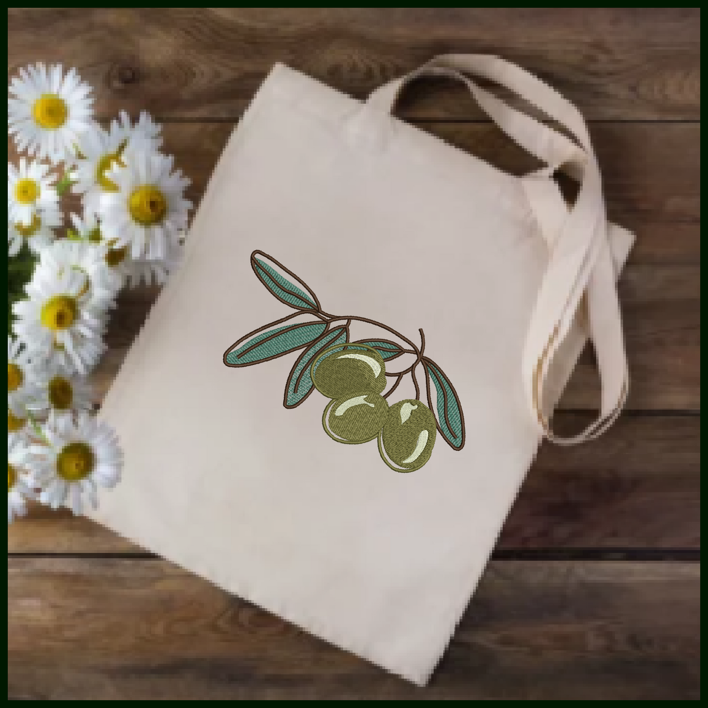 Olives Machine Embroidery Design | Olive Artistic Botanical Design | Orchard Fruits Embroidery Pattern | 8 Sizes (0986)