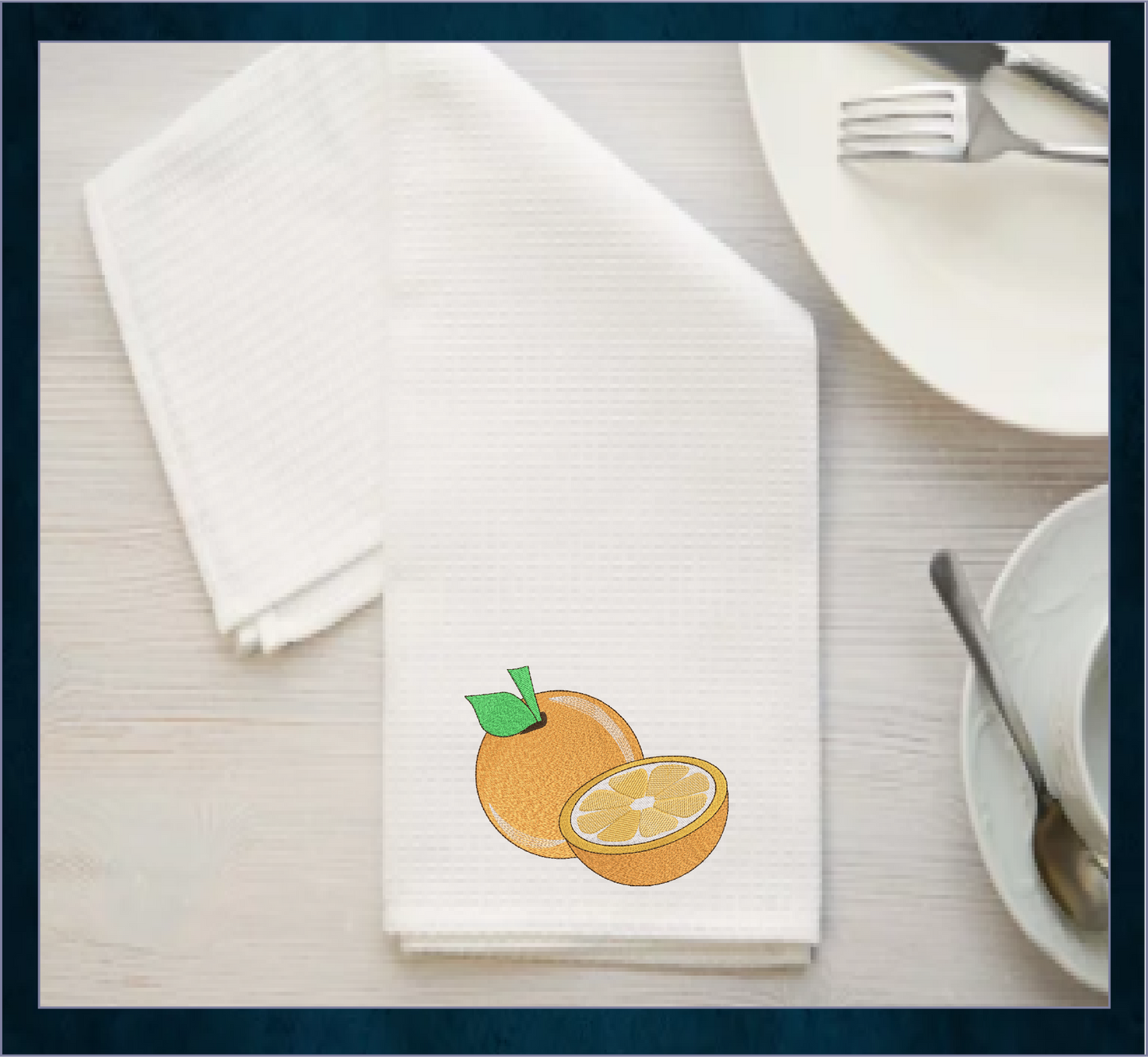 Oranges Machine Embroidery Design | Summer Citrus Fruit Line Art | Fruit and Vegetables Embroidery Pattern | 6 Sizes (0955)