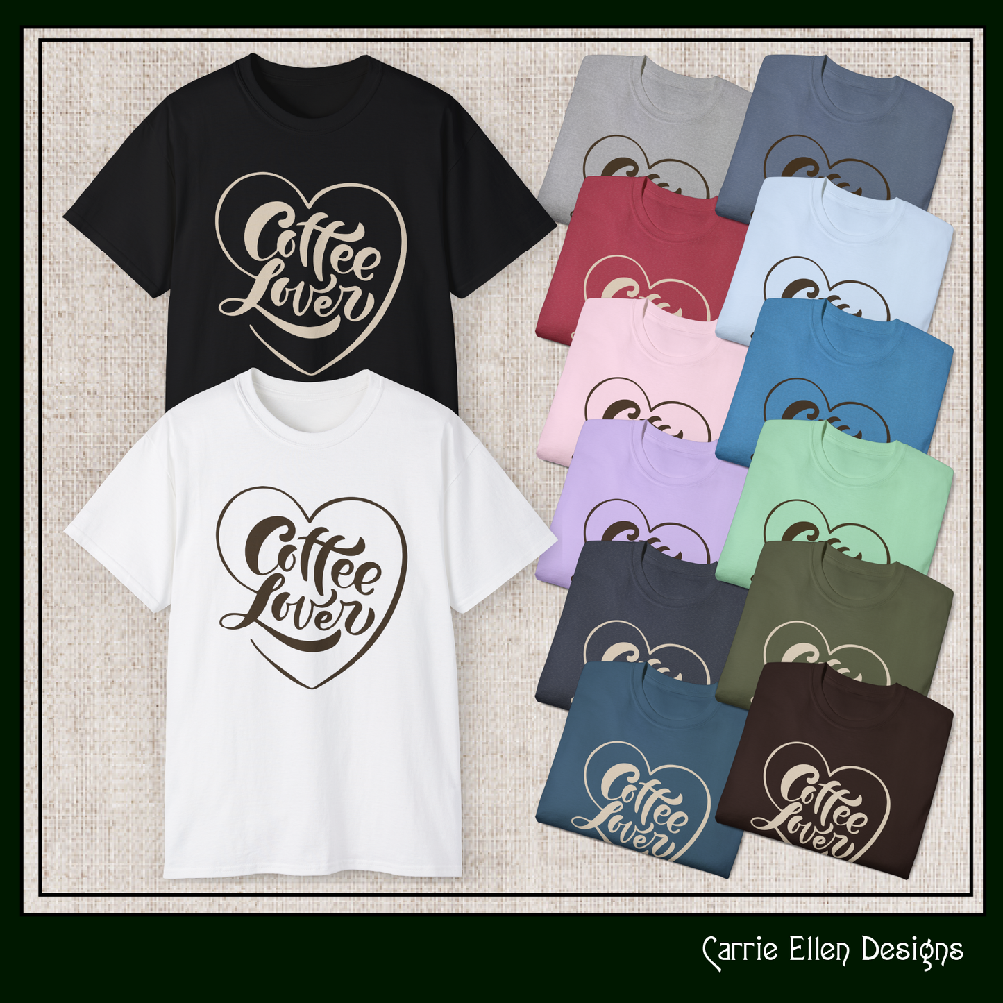 Coffee Lover Short Sleeve T-Shirt – Cute Printed Coffee Gift for Coffeeholics, Casual Everyday Wear (P-6060)