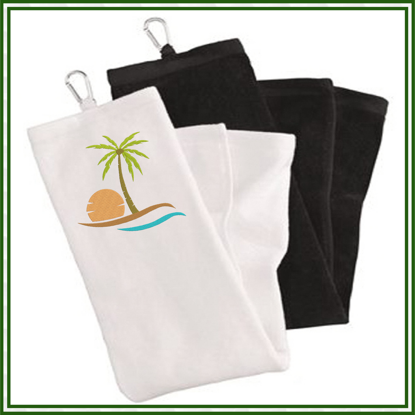 Tropical Island Machine Embroidery Design – Palm Tree & Sunset Patterns, 8 Sizes (0538)