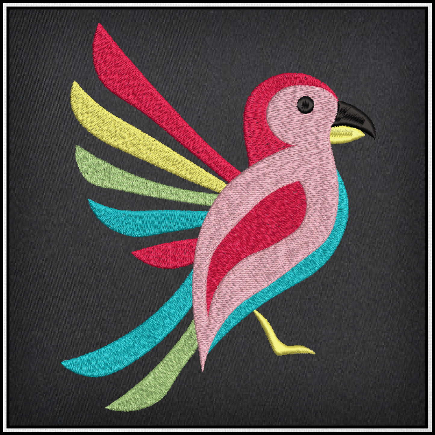 Parrot Machine Embroidery Design, Bird Embroidery Design, Tropical Jungle Bird Embroidery Design, Machine Embroidery Design, 8 Sizes (0113)