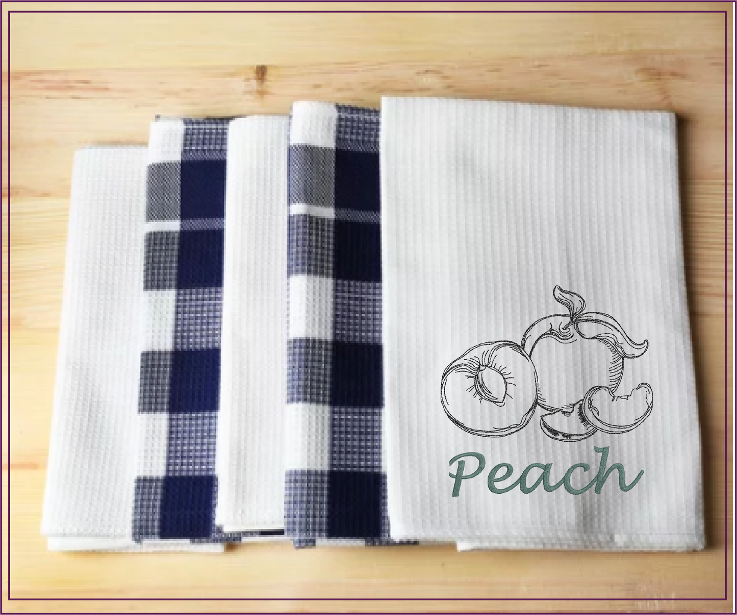Fresh Peaches Machine Embroidery Outline Design | Summer Orchard Fruit Line Art | Fruit and Vegetables Embroidery Pattern | 8 Sizes (0956)