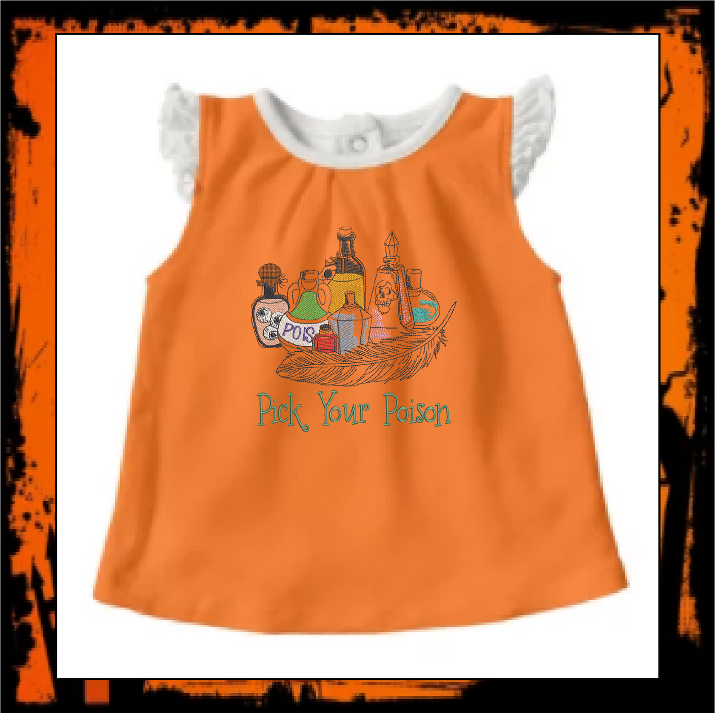 Pick Your Poison Machine Embroidery Design | Halloween Magic Potion Witches Brew | Spooky Embroidery Design | 8 Sizes (0897)