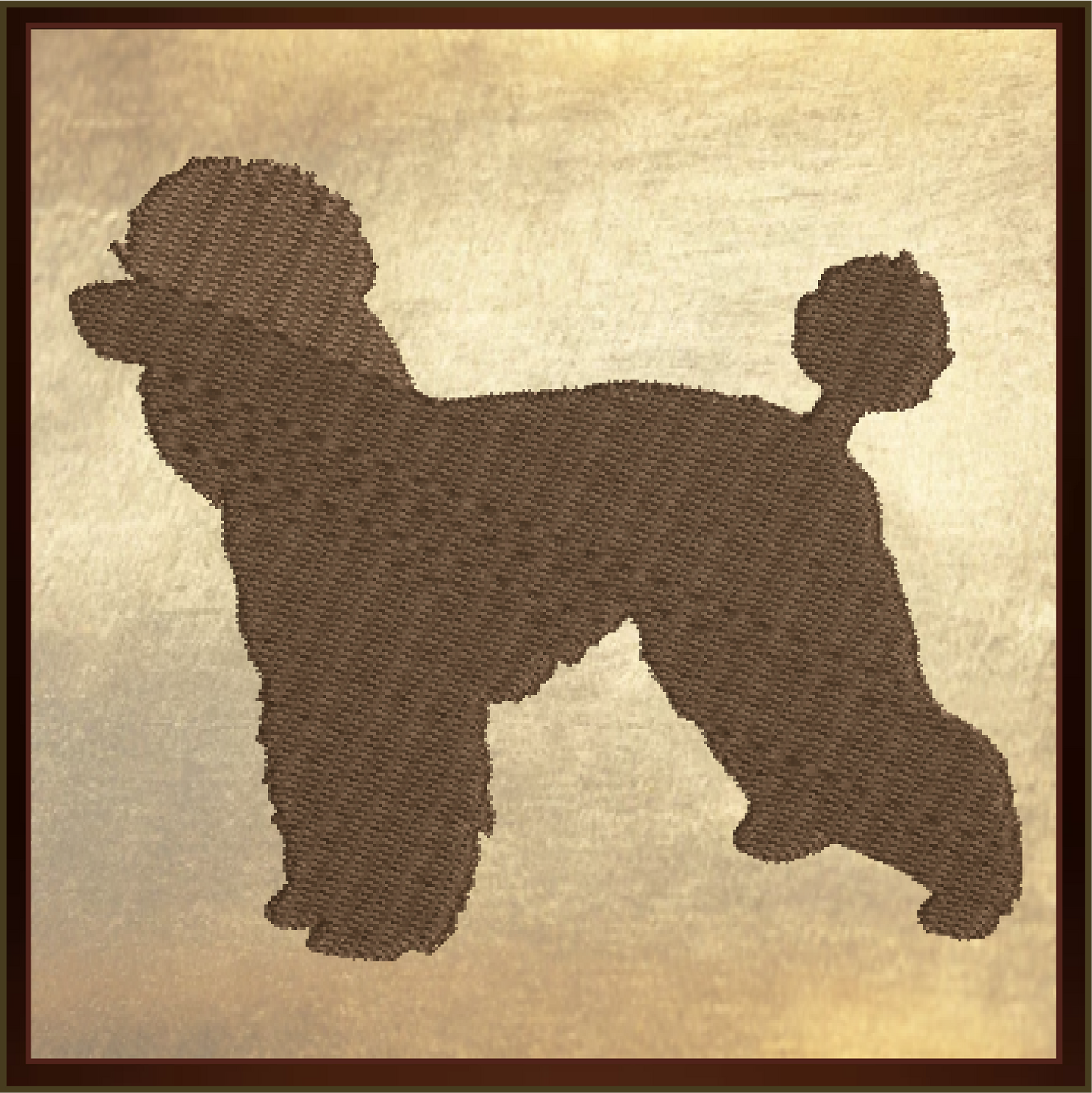 Poodle Silhouette Machine Embroidery Design | Elegant Dog Embroidery Pattern | Animal Embroidery Design | 4 Sizes (0576)
