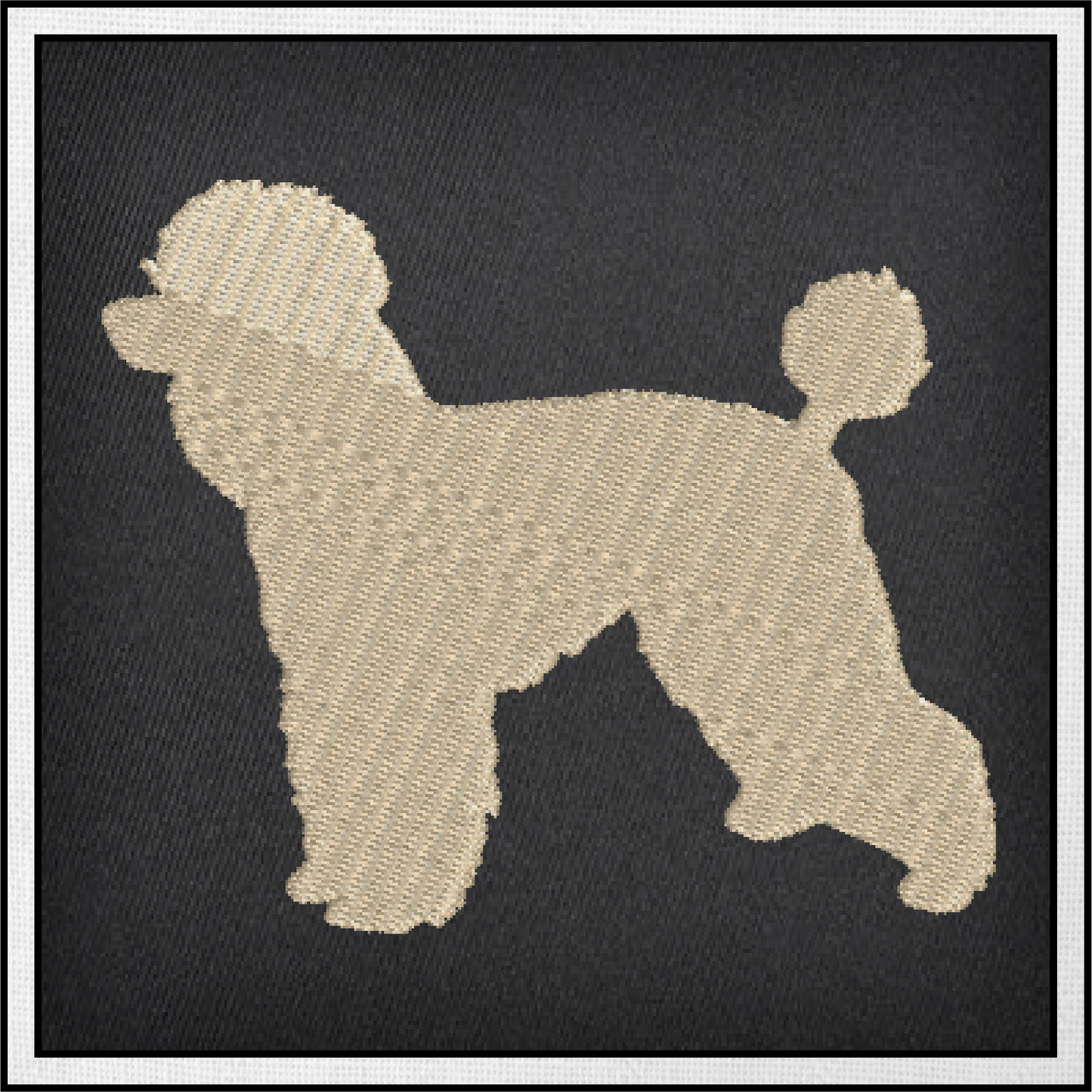Poodle Silhouette Machine Embroidery Design | Elegant Dog Embroidery Pattern | Animal Embroidery Design | 4 Sizes (0576)