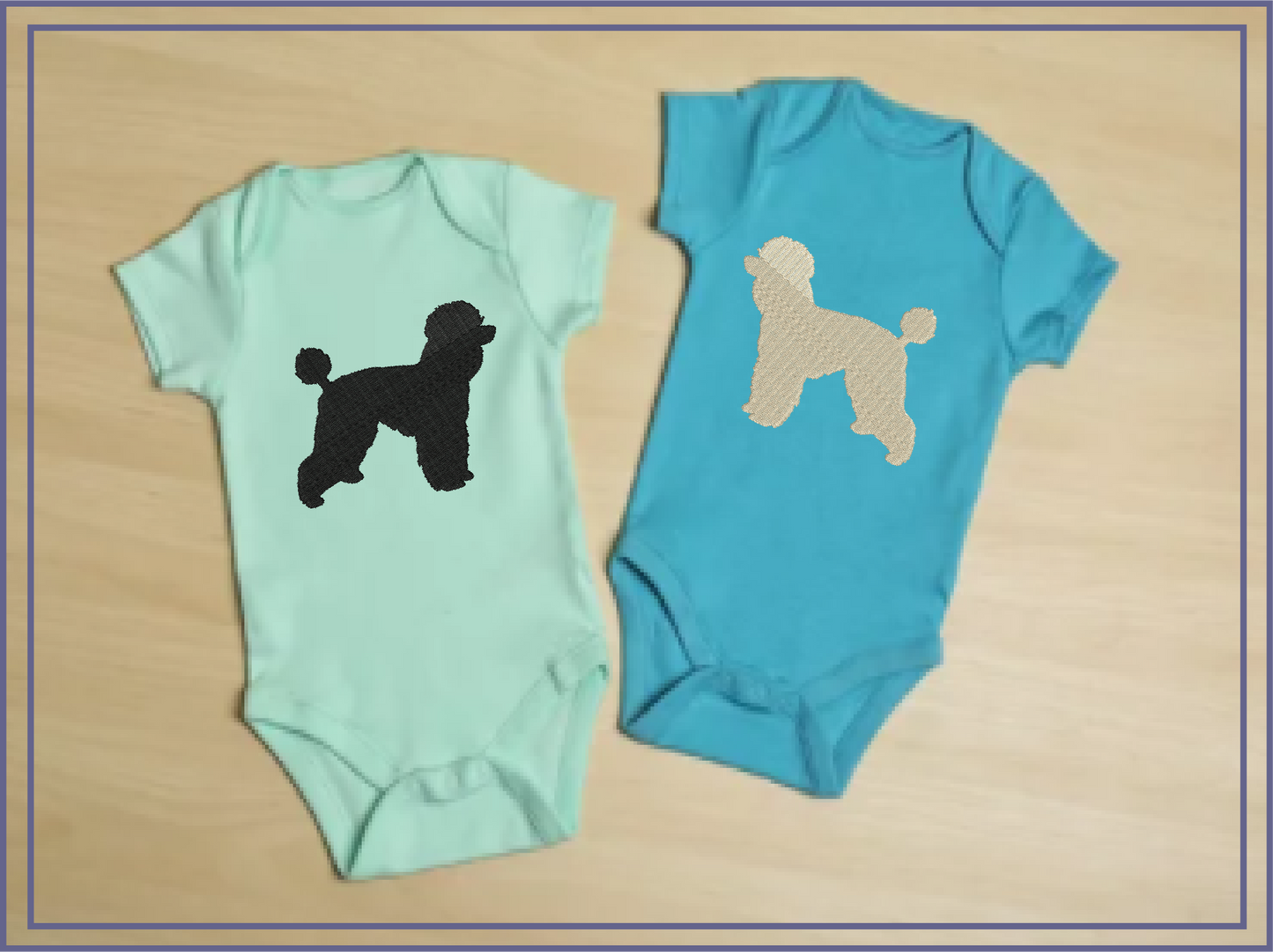 Poodle Silhouette Machine Embroidery Design | Elegant Dog Embroidery Pattern | Animal Embroidery Design | 4 Sizes (0576)