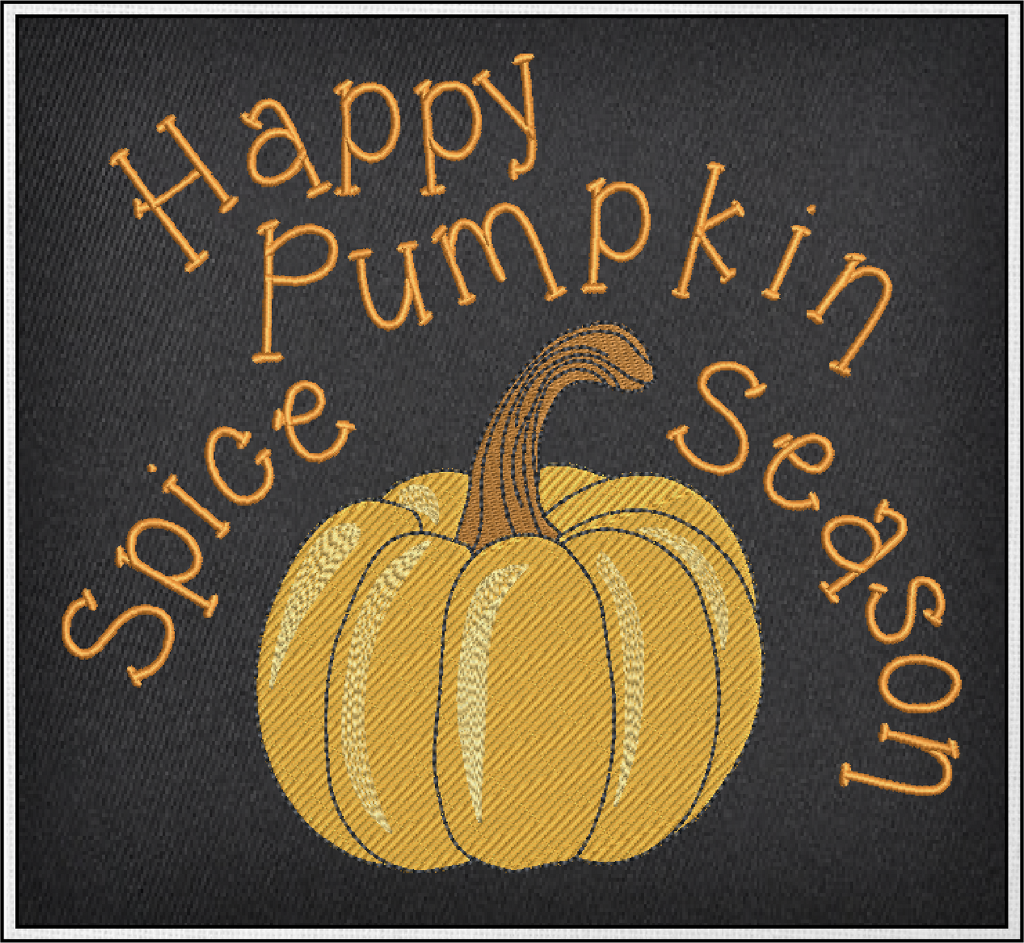 Happy Pumpkin Spice Season Machine Embroidery Design | Fall Latte Coffee Design | Seasonal Favorite Embroidery Drawing | 8 Sizes (0995)