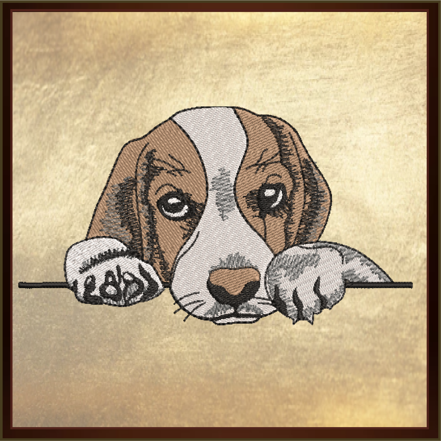 Puppy Machine Embroidery Design | Adorable Pet Dog Embroidery Pattern | Beagle Puppy Stitch File | 6 Sizes (0518)