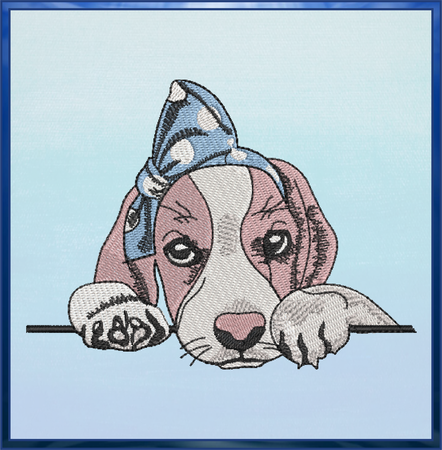 Puppy Machine Embroidery Design | Adorable Pet Dog with Bow Embroidery Pattern | Beagle Puppy Stitch File | 6 Sizes (0519)