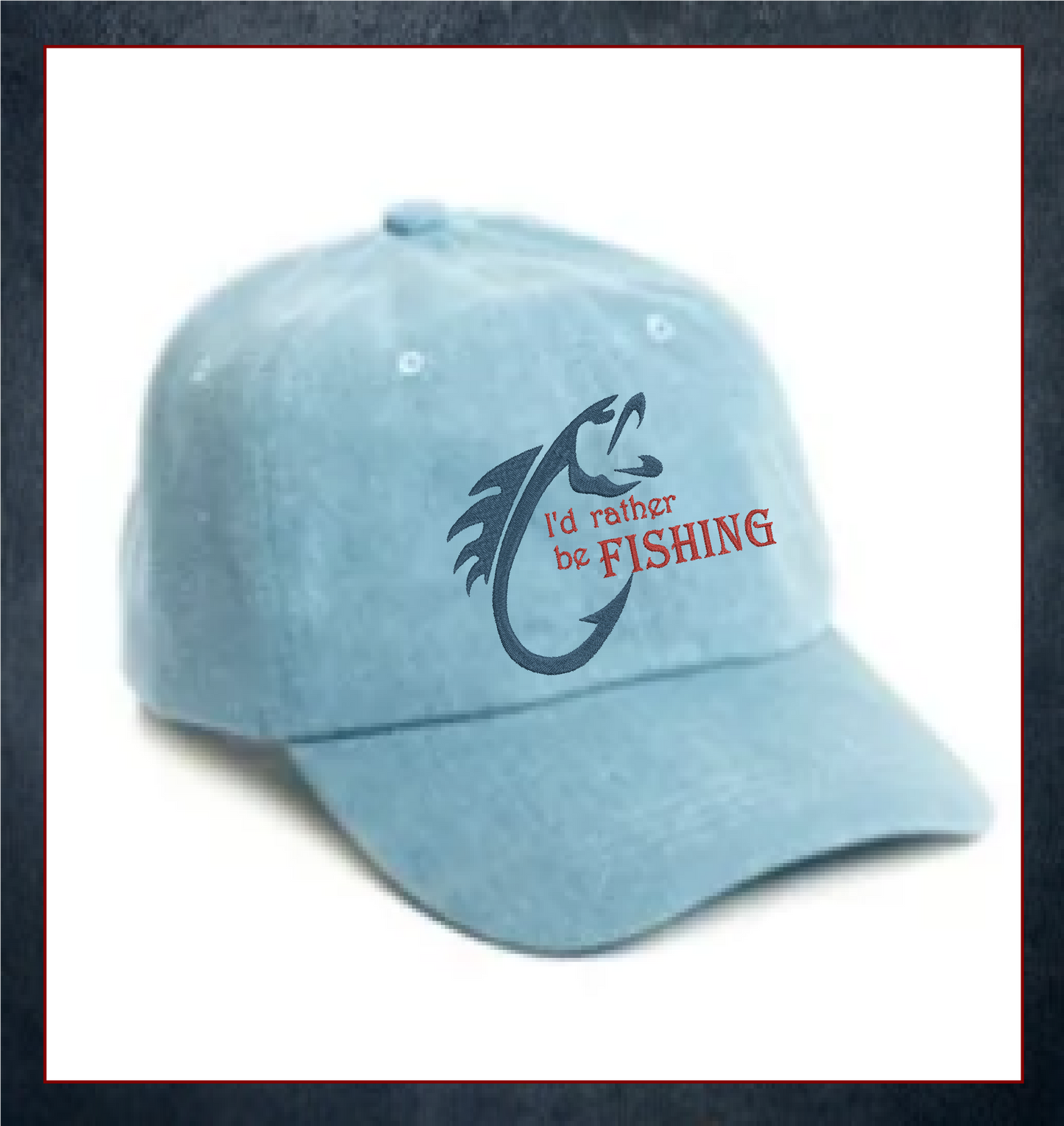 I’d Rather be Fishing Machine Embroidery Design, Sport Fishing Embroidery, Fish and Hook Design, Vocation Design Pattern, 6 Sizes (0495)