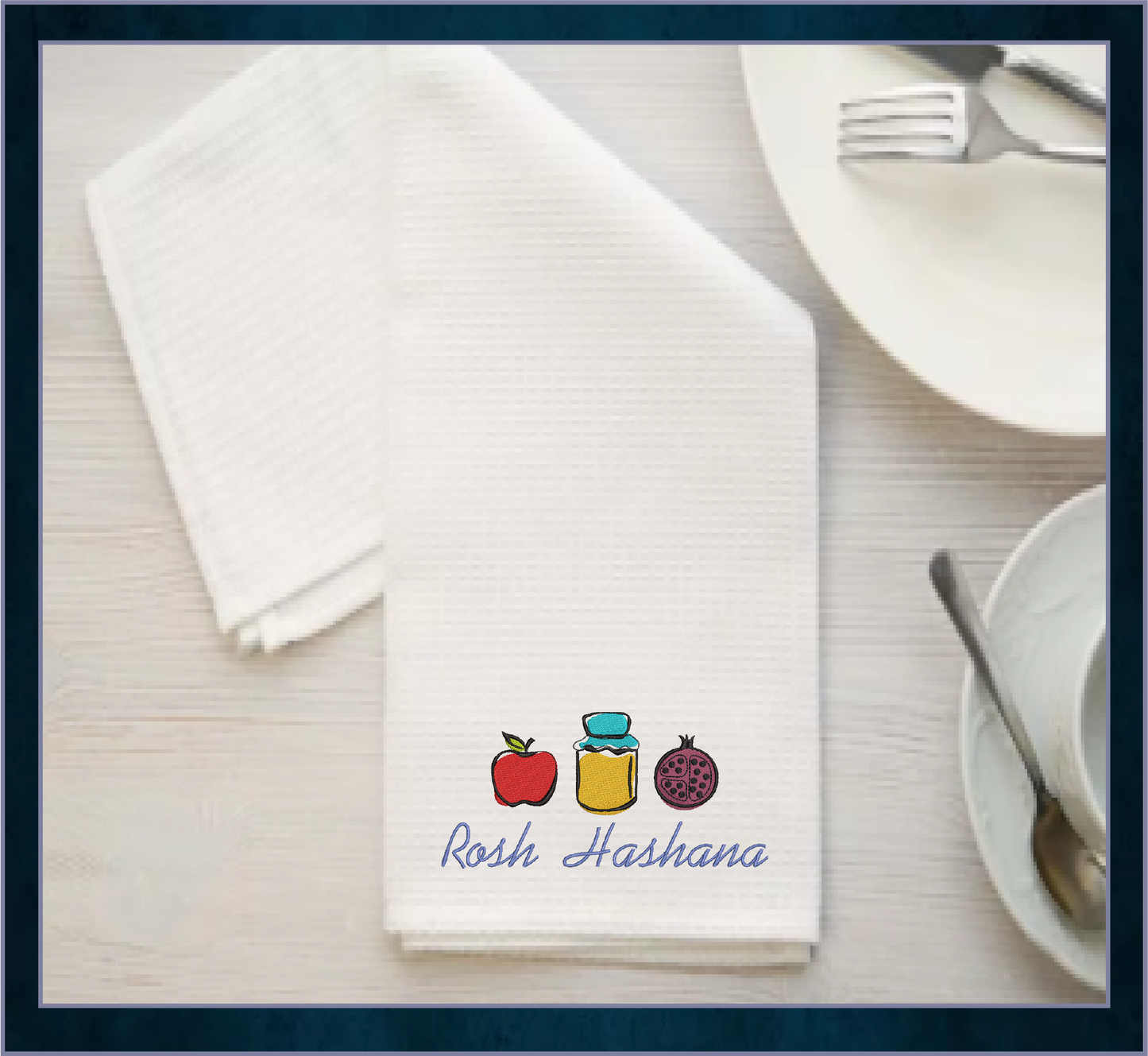 Rosh Hashana Machine Embroidery Design – Shana Tova Jewish New Year Embroidery – Judaica Holiday Pattern – 8 Sizes (0161)