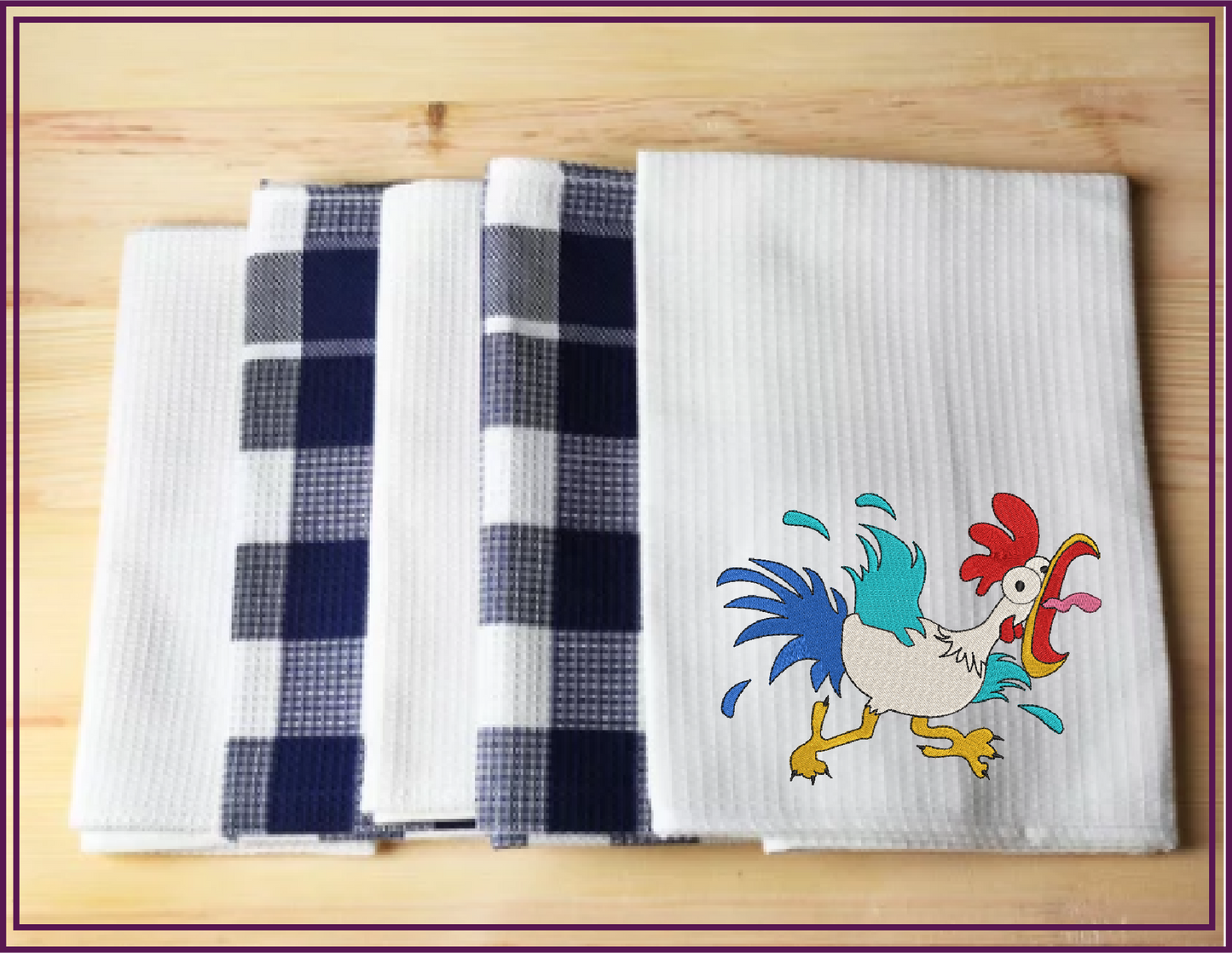 Running Chicken Machine Embroidery Design | Crazy Screaming Bird Cartoon | Funny Rooster Chicken | 6 Sizes (0754)