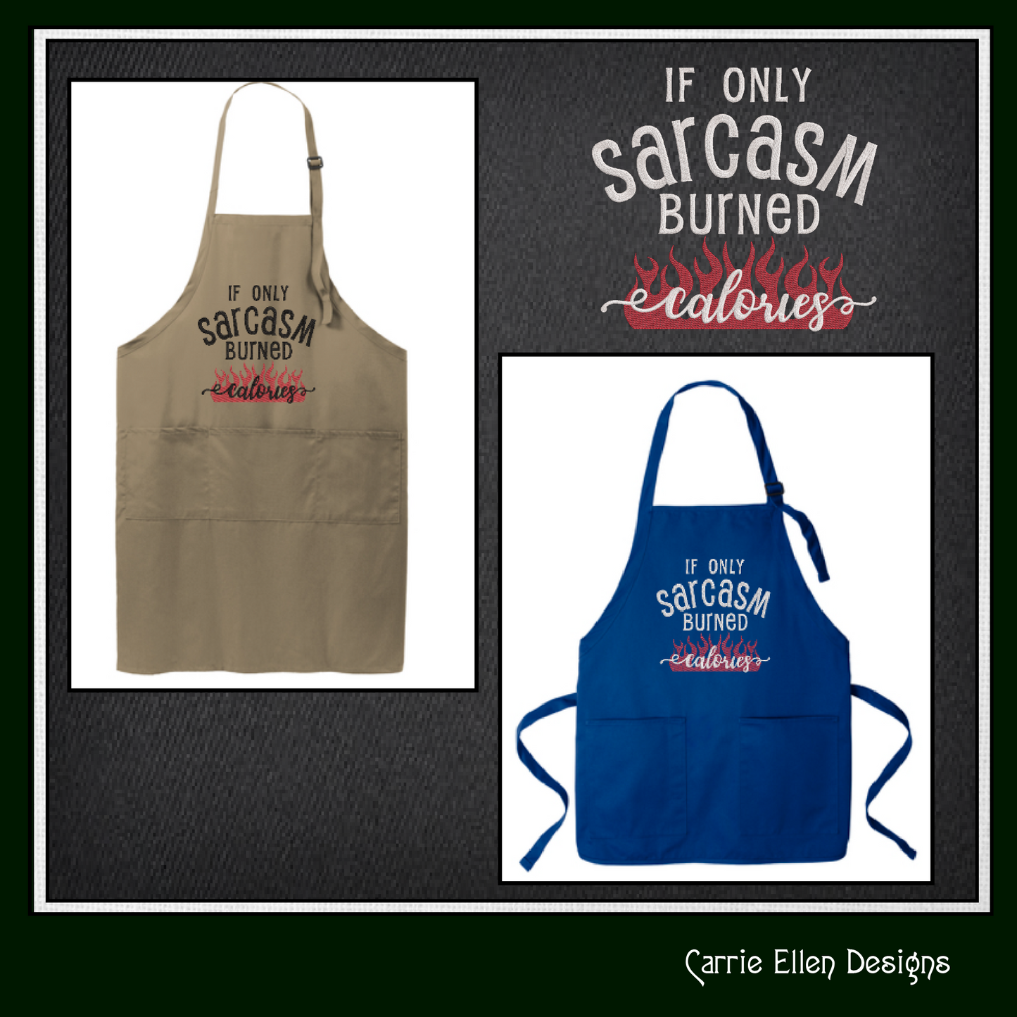 Sarcasm Burned Calories Machine Embroidery Design – Funny Quotes and Sayings – 6 Sizes (1539)