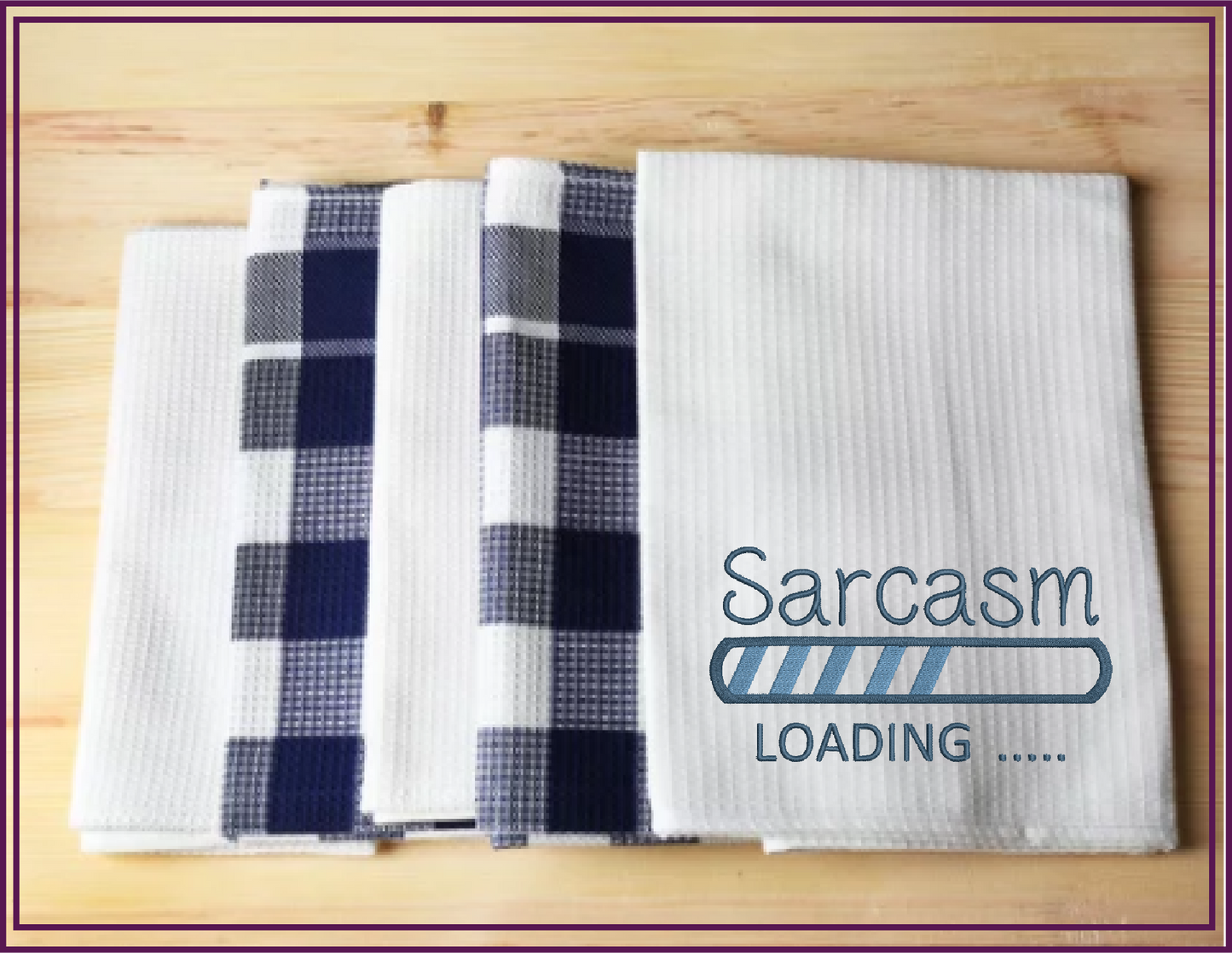 Sarcasm Loading Bar Machine Embroidery Design | Funny Tech-Inspired Sayings | Humorous Embroidered Quotes | 6 Sizes (0592)