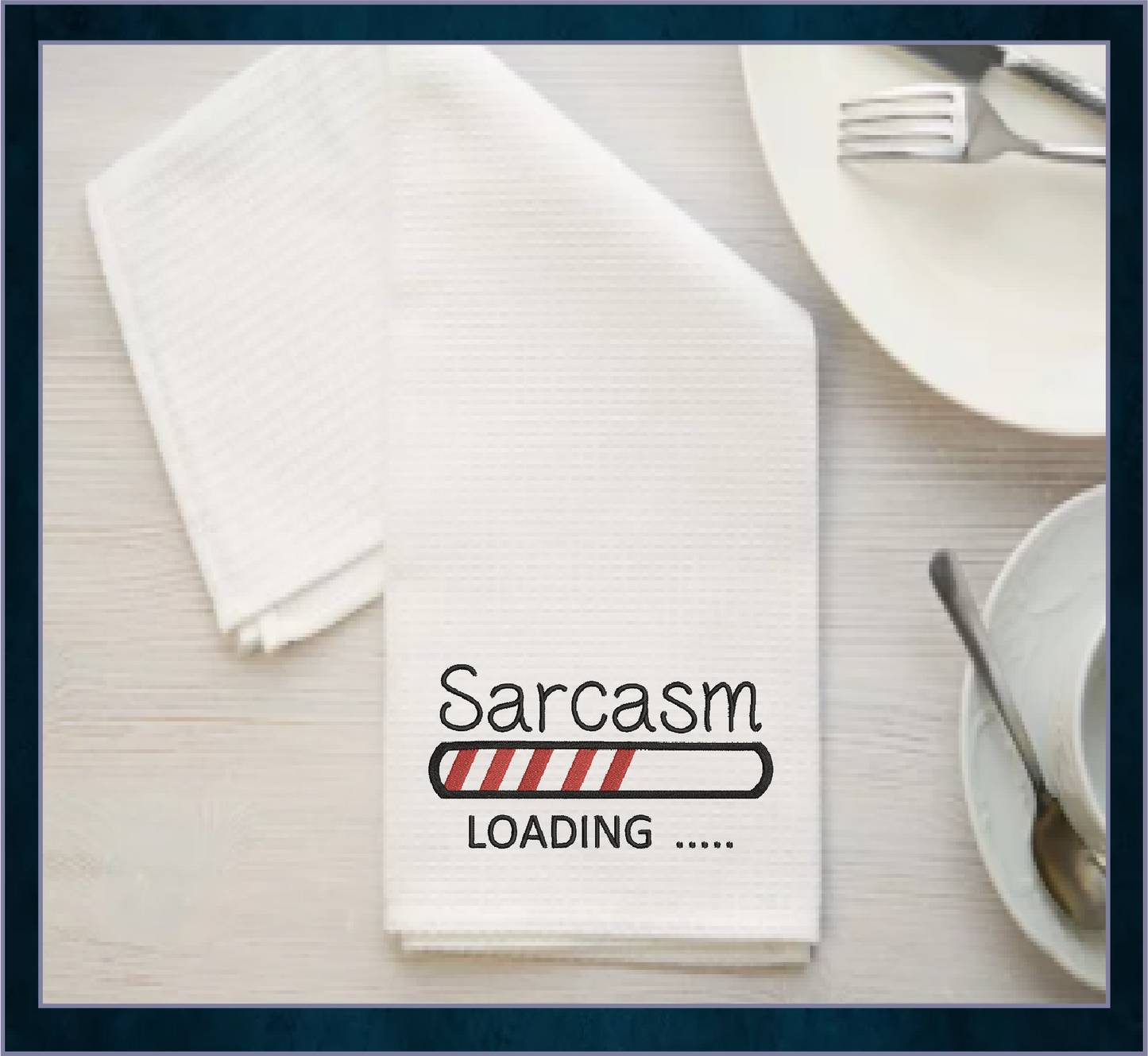 Sarcasm Loading Bar Machine Embroidery Design | Funny Tech-Inspired Sayings | Humorous Embroidered Quotes | 6 Sizes (0592)