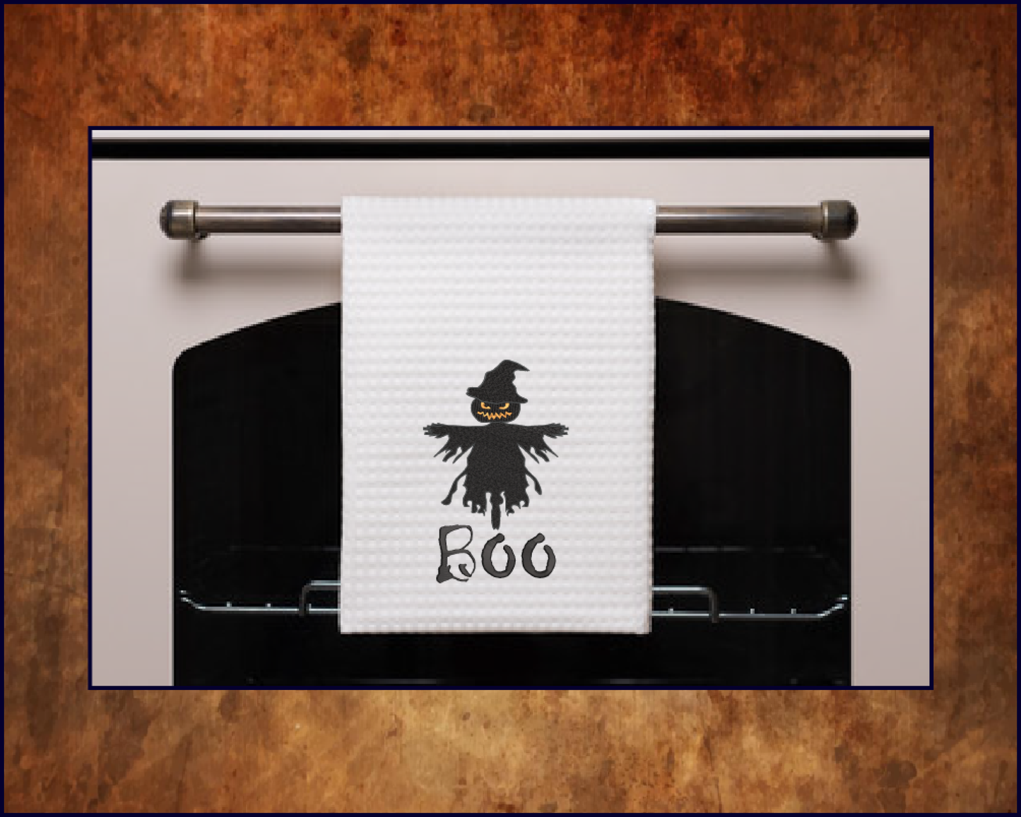 Scarecrow Machine Embroidery Design | Pumpkin Head Halloween Embroidery | Scarecrow Says Boo | 10 Sizes (0638)