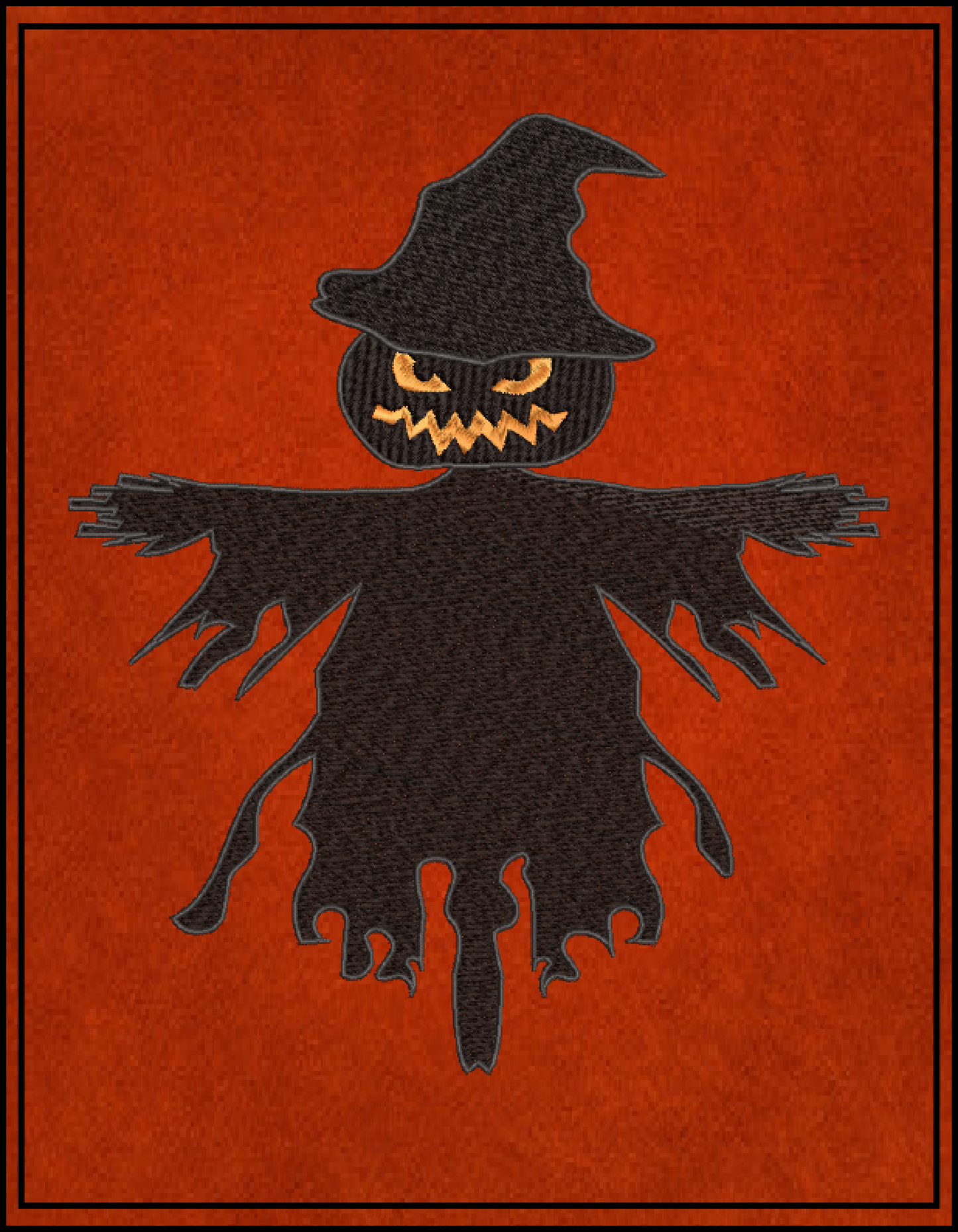 Scarecrow Machine Embroidery Design | Pumpkin Head Halloween Embroidery | Scarecrow Says Boo | 10 Sizes (0638)