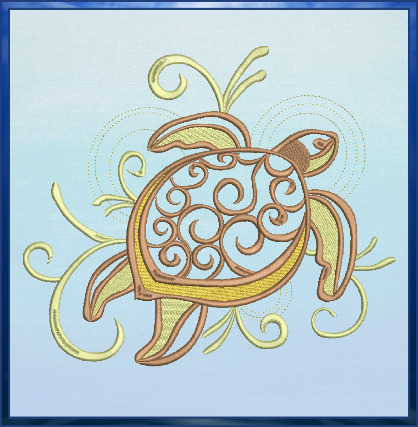 Sea Turtle Embroidery Design, Turtle Embroidery Design, Machine Embroidery Design, Sea Life Design, 10 Sizes (0177)