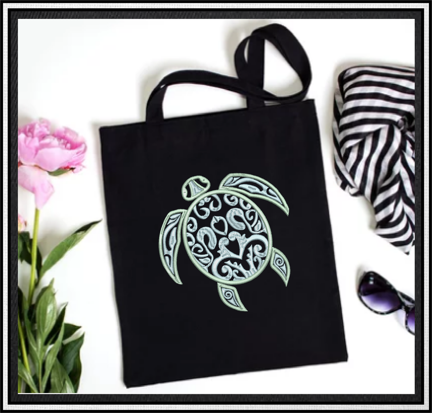 Sea Turtle machine Embroidery Design, Sea Turtle Tattoo, Machine Embroidery Design, Animal Embroidery, Reptile Embroidery, 8 Sizes (0300)