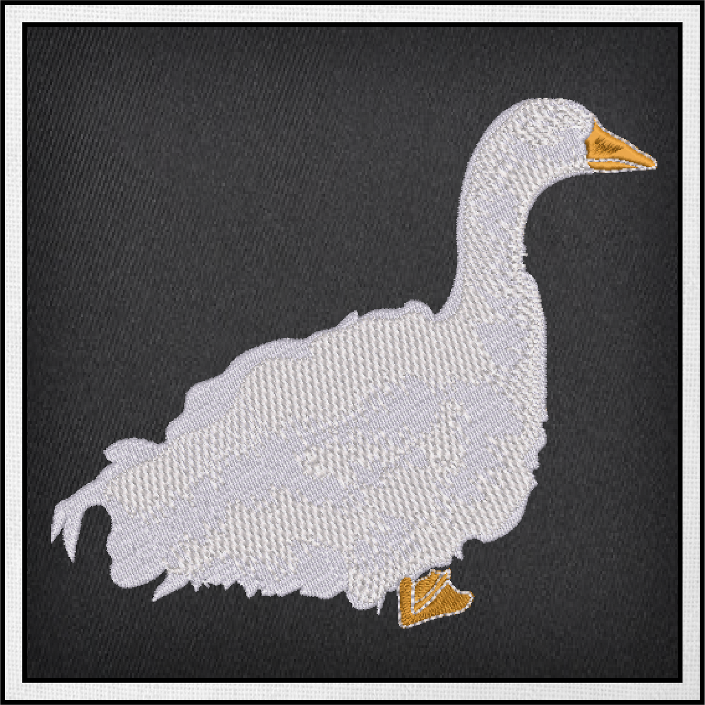 Sebastopol Goose Machine Embroidery Design | Feathered Goose Silhouette | Duck and Bird Embroidery Pattern | 6 Sizes (0749)