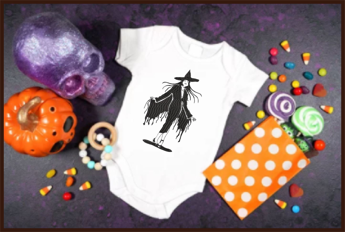 Sexy Witch Machine Embroidery Design | Halloween Witch Silhouette | Salem MA Inspired Embroidery | 10 Sizes (0639)