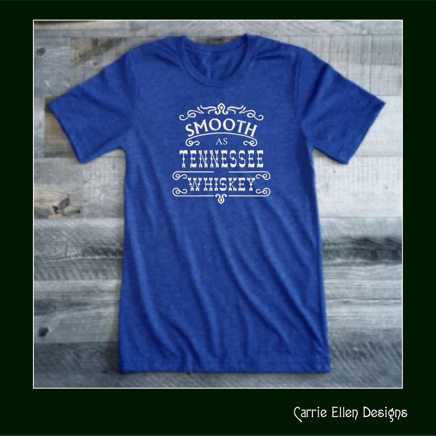 Smooth as Tennessee Whiskey Machine Embroidery Design | Classic Country Saying for T-Shirts, Towels & More | 6 Sizes (1722)