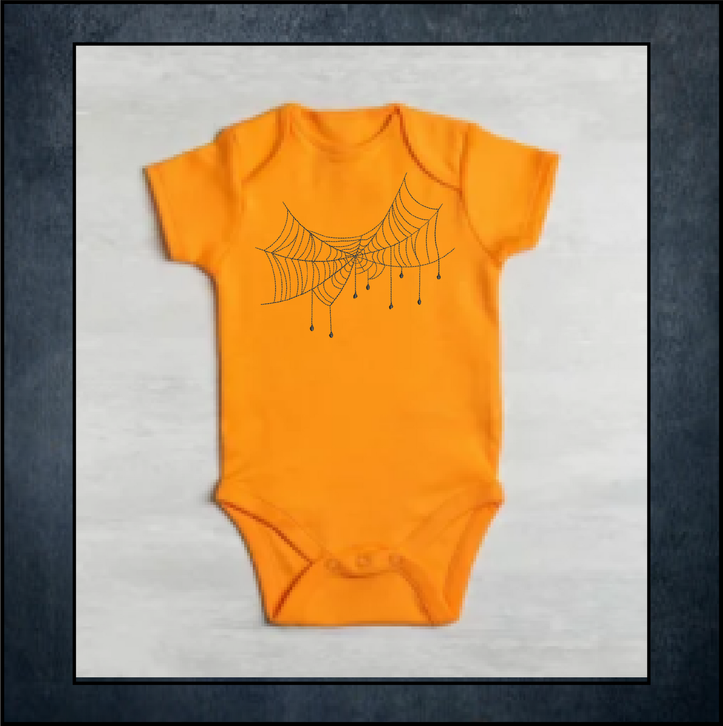 Spider Web Machine Embroidery Design – Line Art Halloween Web Embroidery, 8 Sizes (2407)