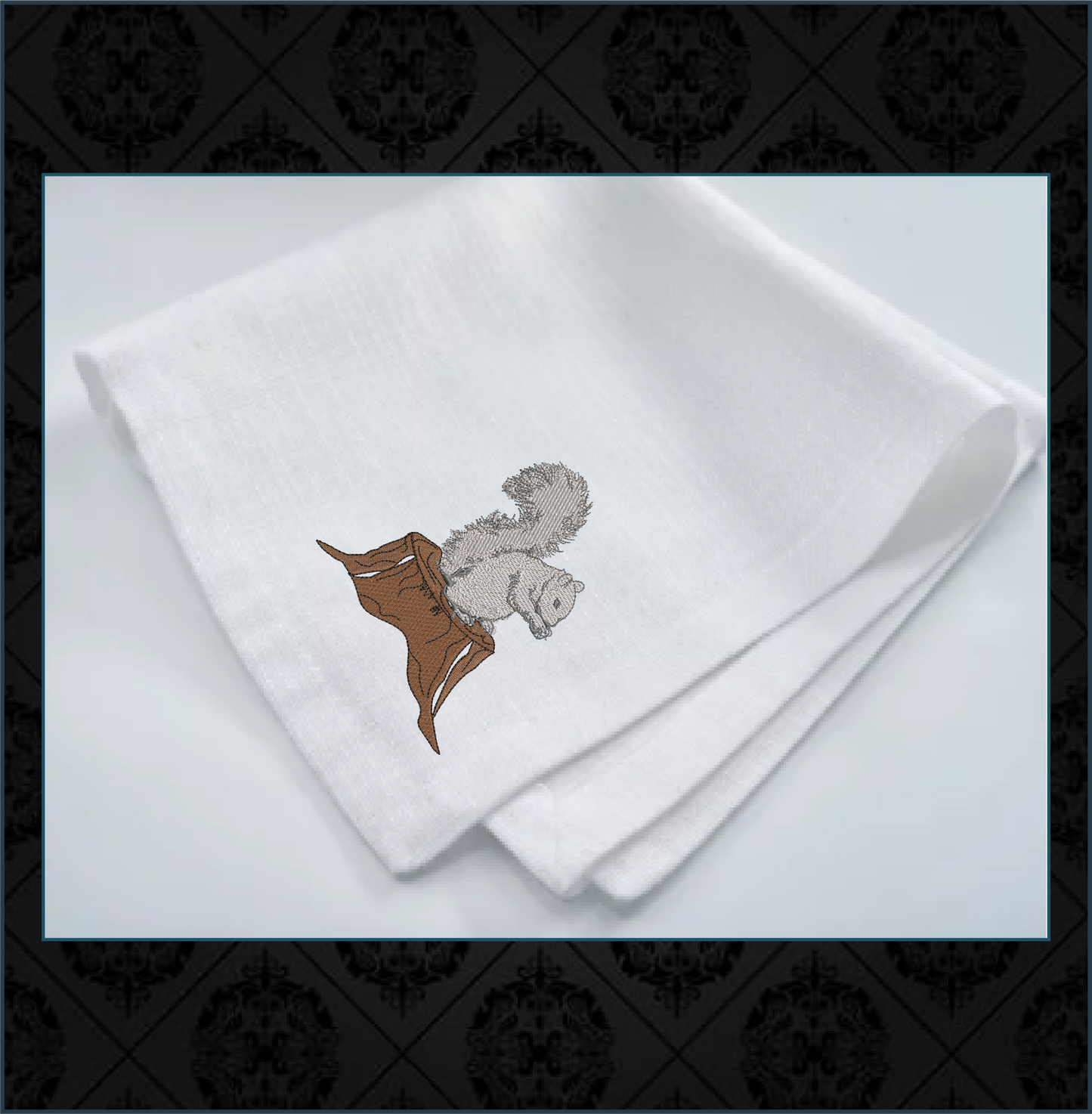 Squirrel Machine Embroidery Design | Squirrel on Tree Stump Embroidery | Woodland Animal Embroidery Pattern | Nature Embroidery File (0467)