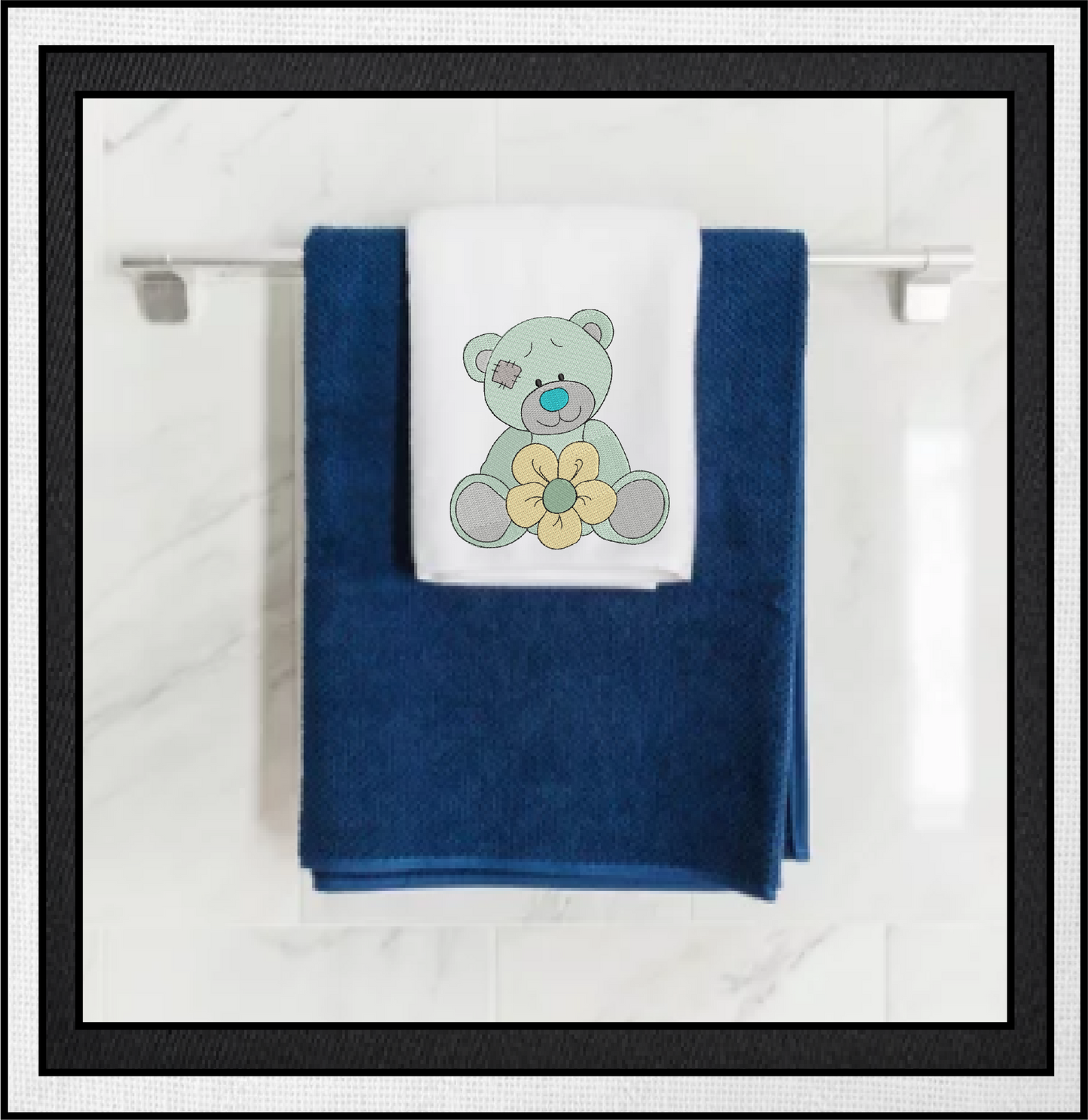 Toy Teddy Bear Machine Embroidery Design for Babies and Kids | Vintage Stuffed Animal Bear | Blue Nose Tatty Teddy Inspired | 4 Sizes (0439)