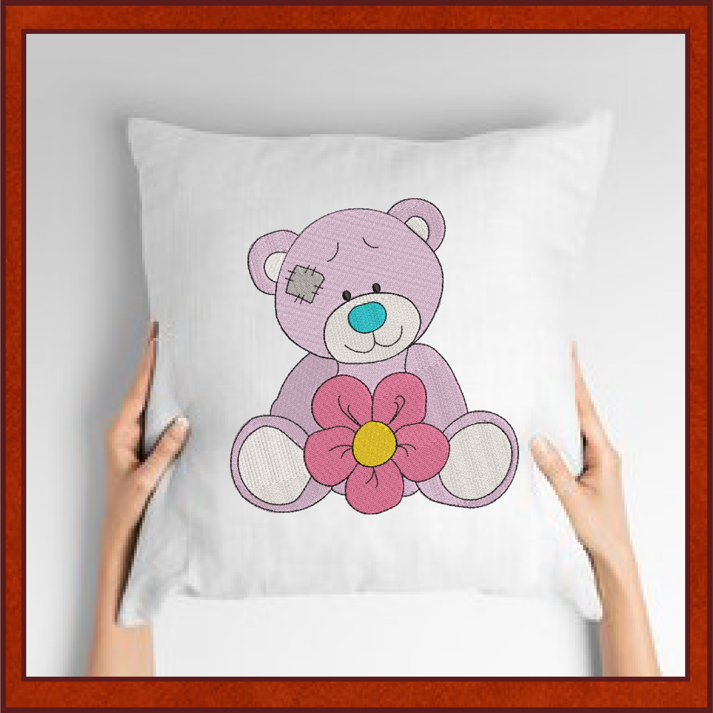 Toy Teddy Bear Machine Embroidery Design for Babies and Kids | Vintage Stuffed Animal Bear | Blue Nose Tatty Teddy Inspired | 4 Sizes (0439)