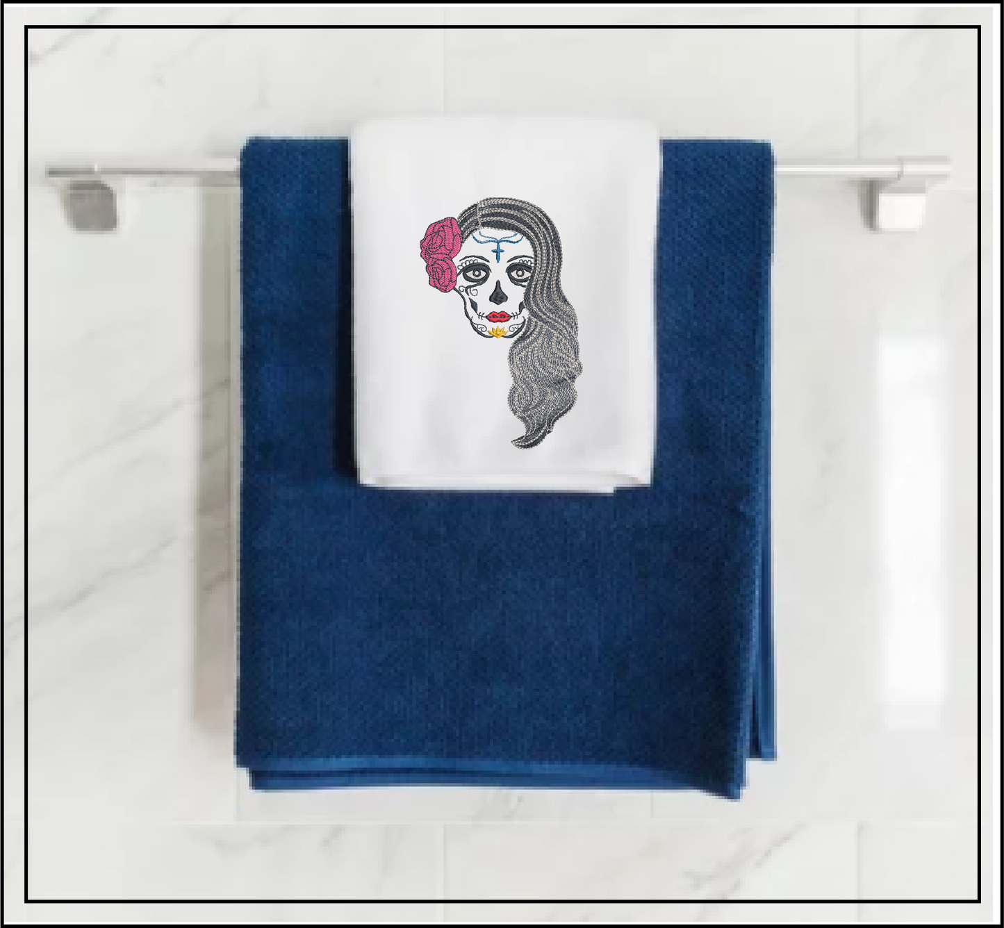 Sugar Skull Woman Machine Embroidery Design | Day of the Dead Skeleton Pattern | Dia De Los Muertos Embroidery | 8 Sizes (0933)