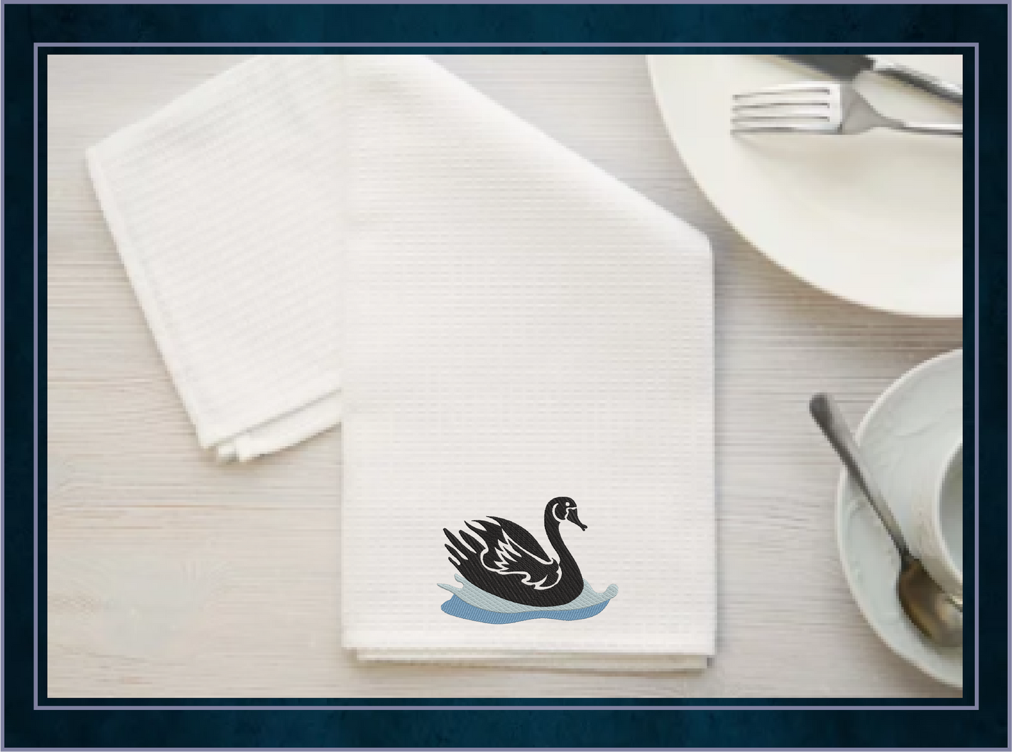 Swan Machine Embroidery Design | Graceful Swimming Bird Pattern | Ugly Duckling & Mother Goose Inspired | 8 Sizes (0619)