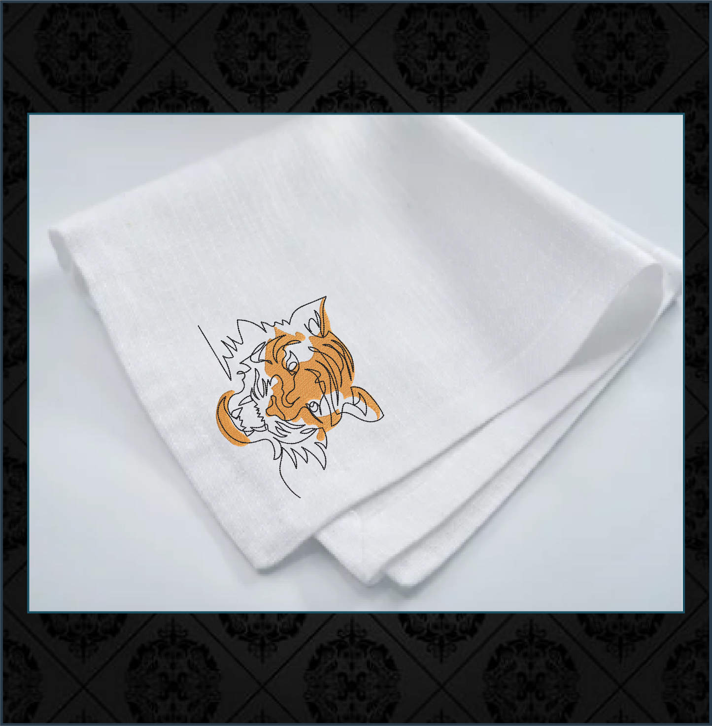 Tiger Machine Embroidery Design, Animal Embroidery, Tiger Line Art Embroidery Design, Jungle Wild Cat Embroidery, 6 Sizes (0370)