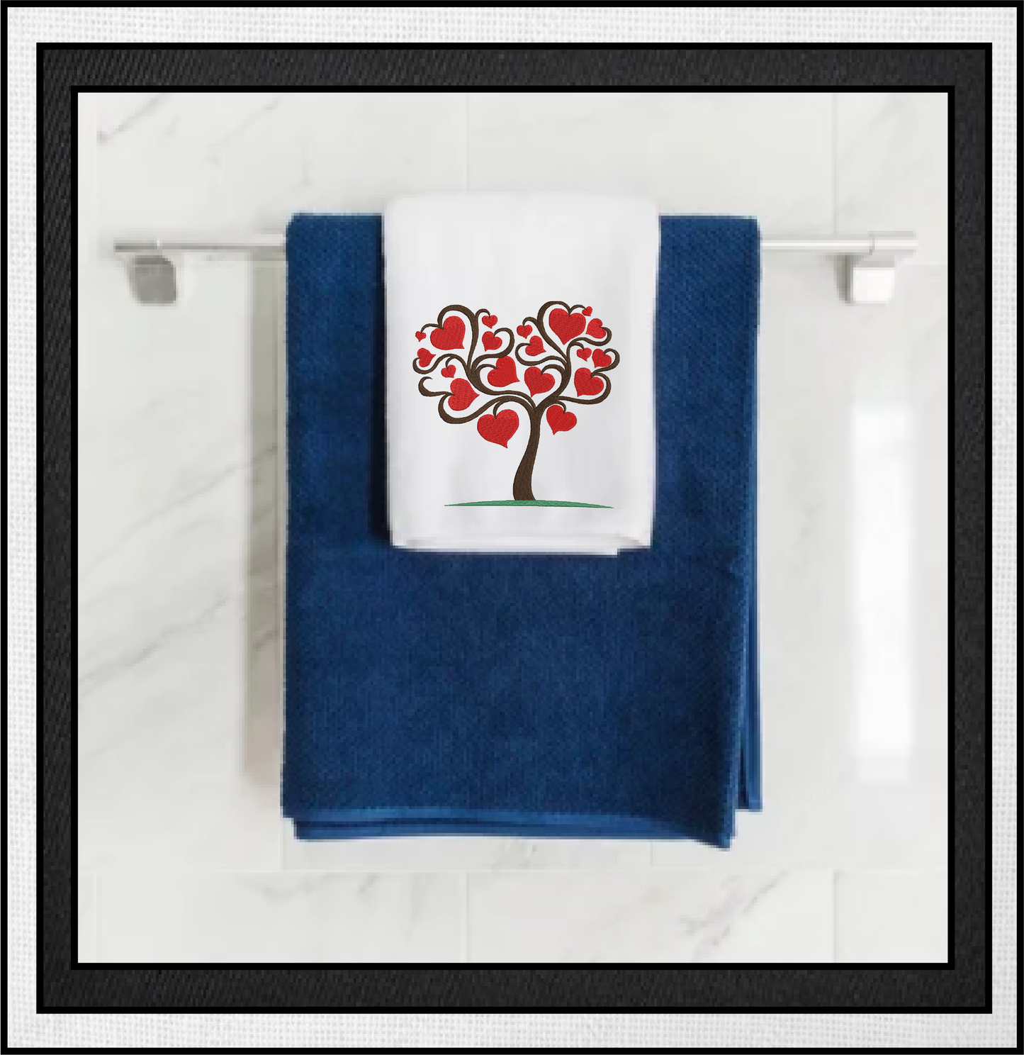 Heart Tree Machine Embroidery Design – Valentine’s Day, Blooming Hearts, Floral Garden Design – 6 Sizes (0408)