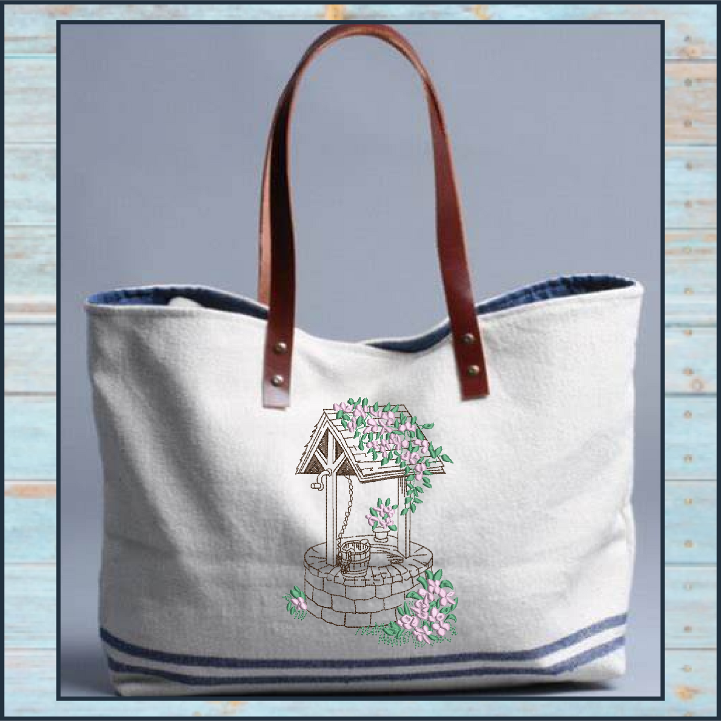 Wishing Well Machine Embroidery Design | Artistic Sketch Landscape | Home and Garden Line Art | 6 Sizes (0732)