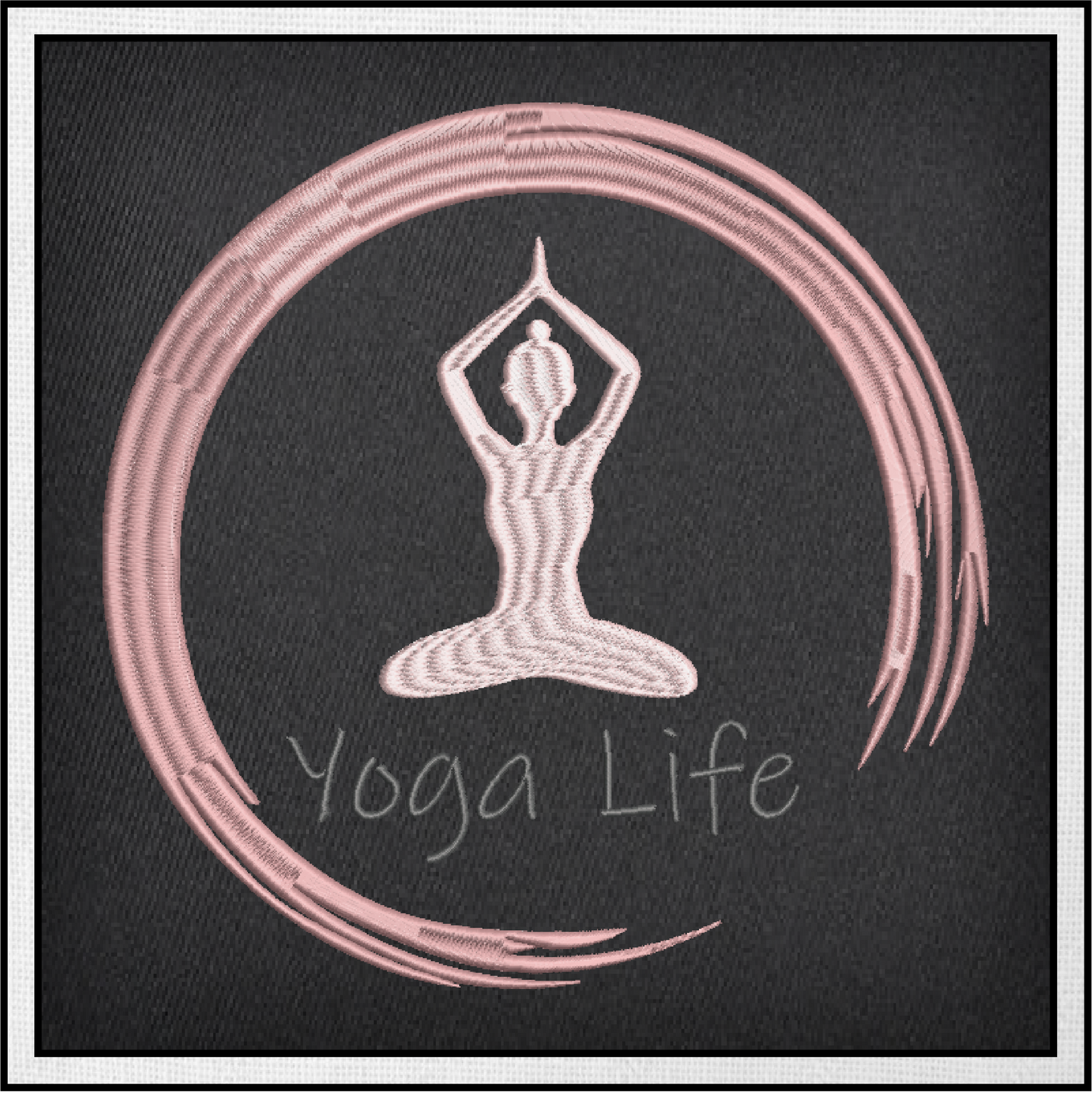 Yoga Life Machine Embroidery Design - Yoga Pose Embroidery - Sports and Fitness Embroidery Designs, 8 Sizes (0626)