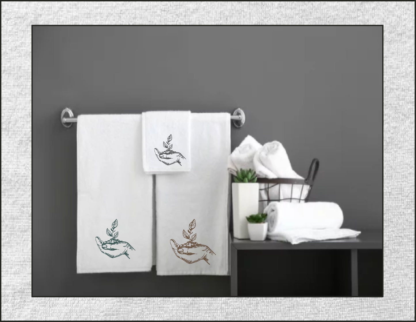 Hand Holding Soil with Plant Sapling Machine Embroidery Design Sketch, Seedling Line Art Design, Seedling Plant Embroidery, 8 Sizes (0250)